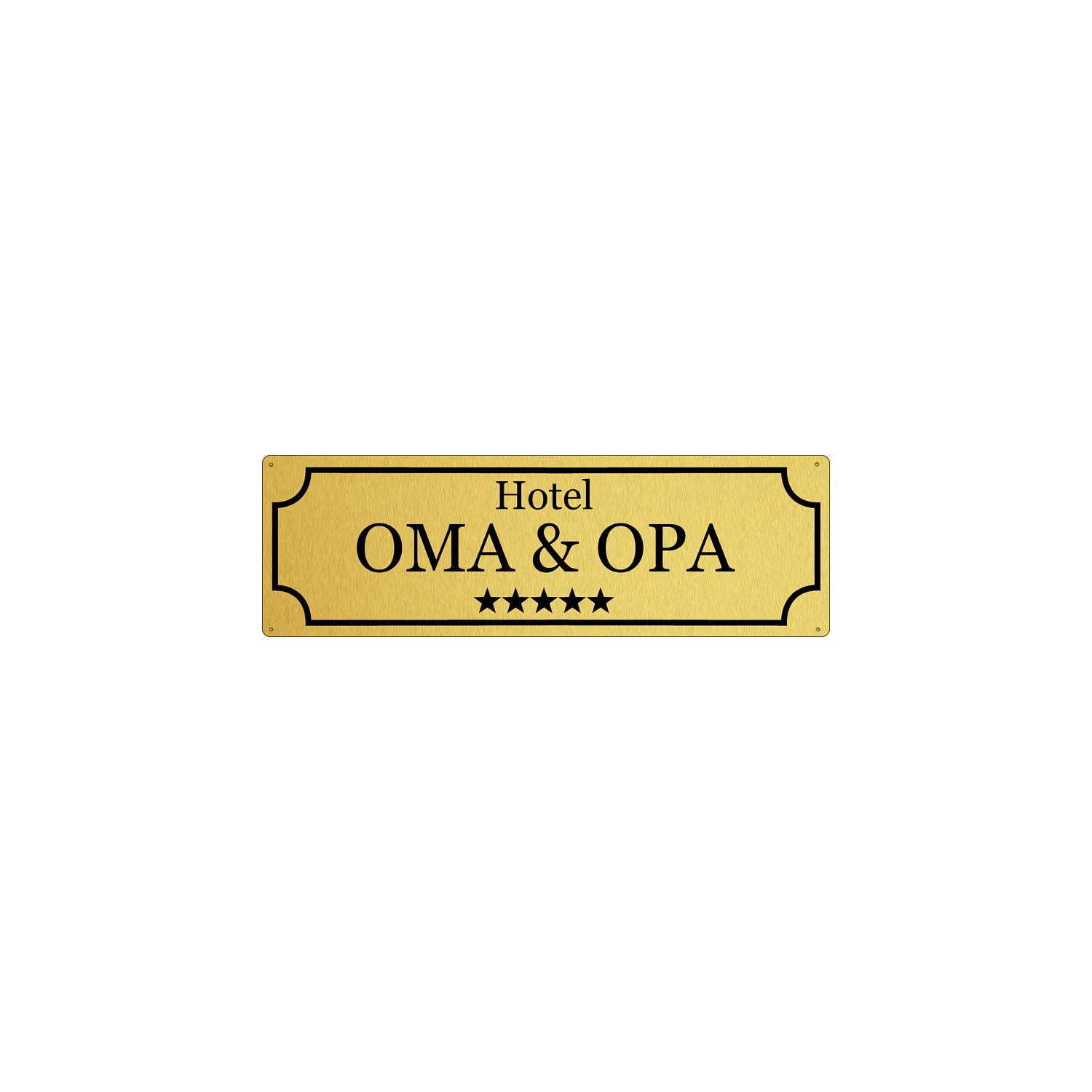 INTERLUXE Home Accessoires Metallschild Hotel Oma & Opa, (1 St)