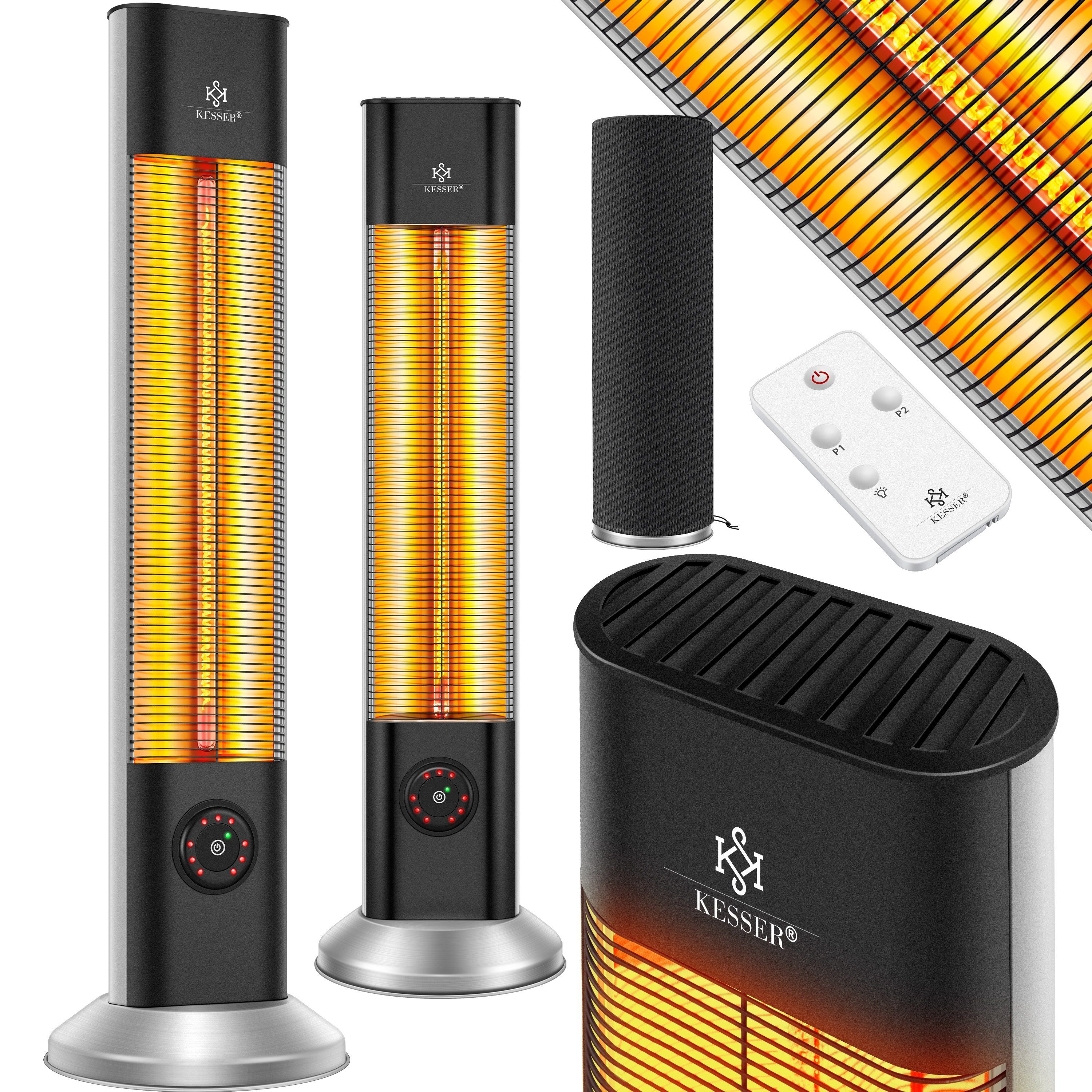 KESSER Heizgerät, 2000 W, Standheizstrahler Infrarot Heizer Stand Heizstrahler inkl. Schutzhülle