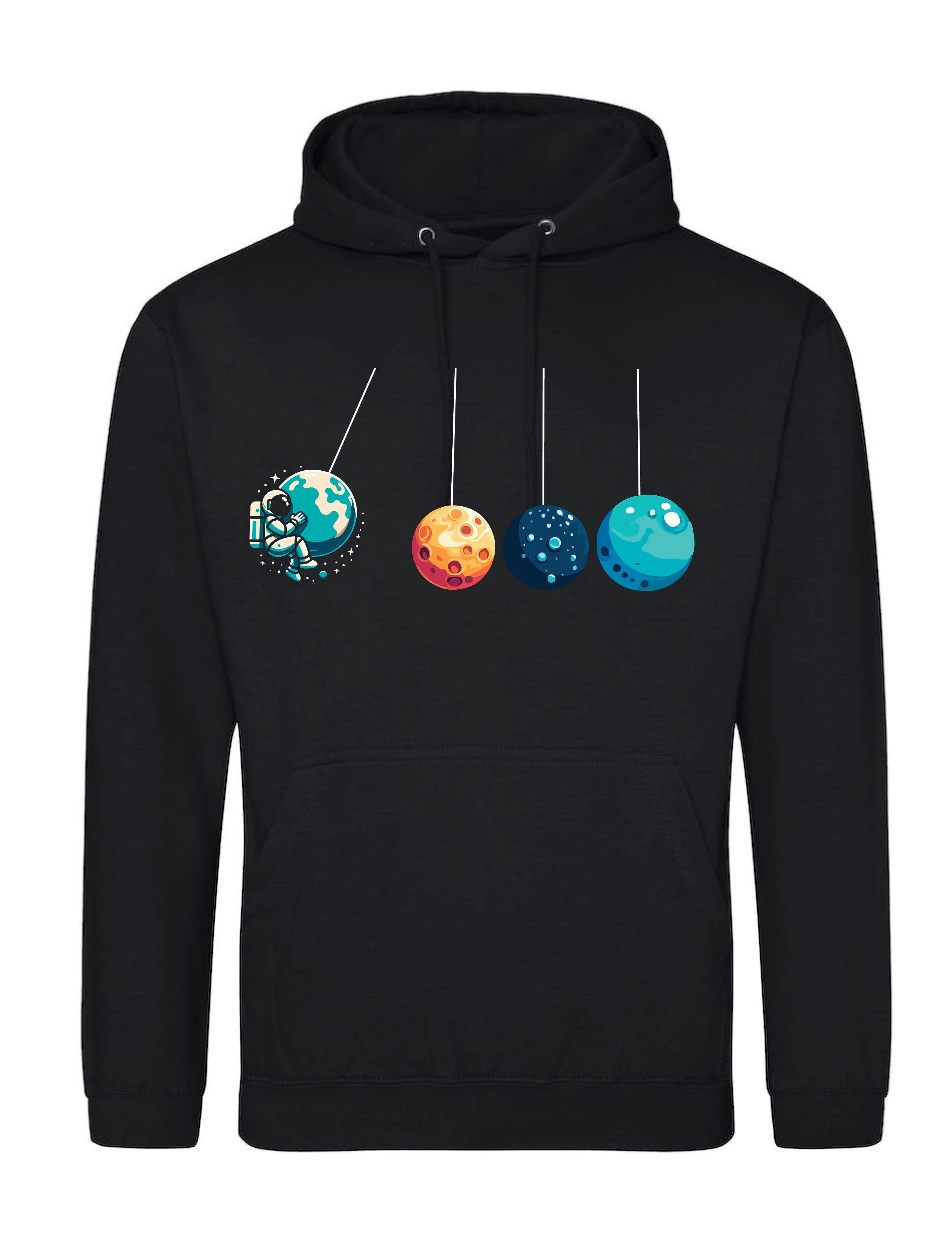 Youth Designz Kapuzenpullover Herren Hoodie Pullover "Planeten" perfekt für die Universum Liebhaber mit trendigem Frontprint