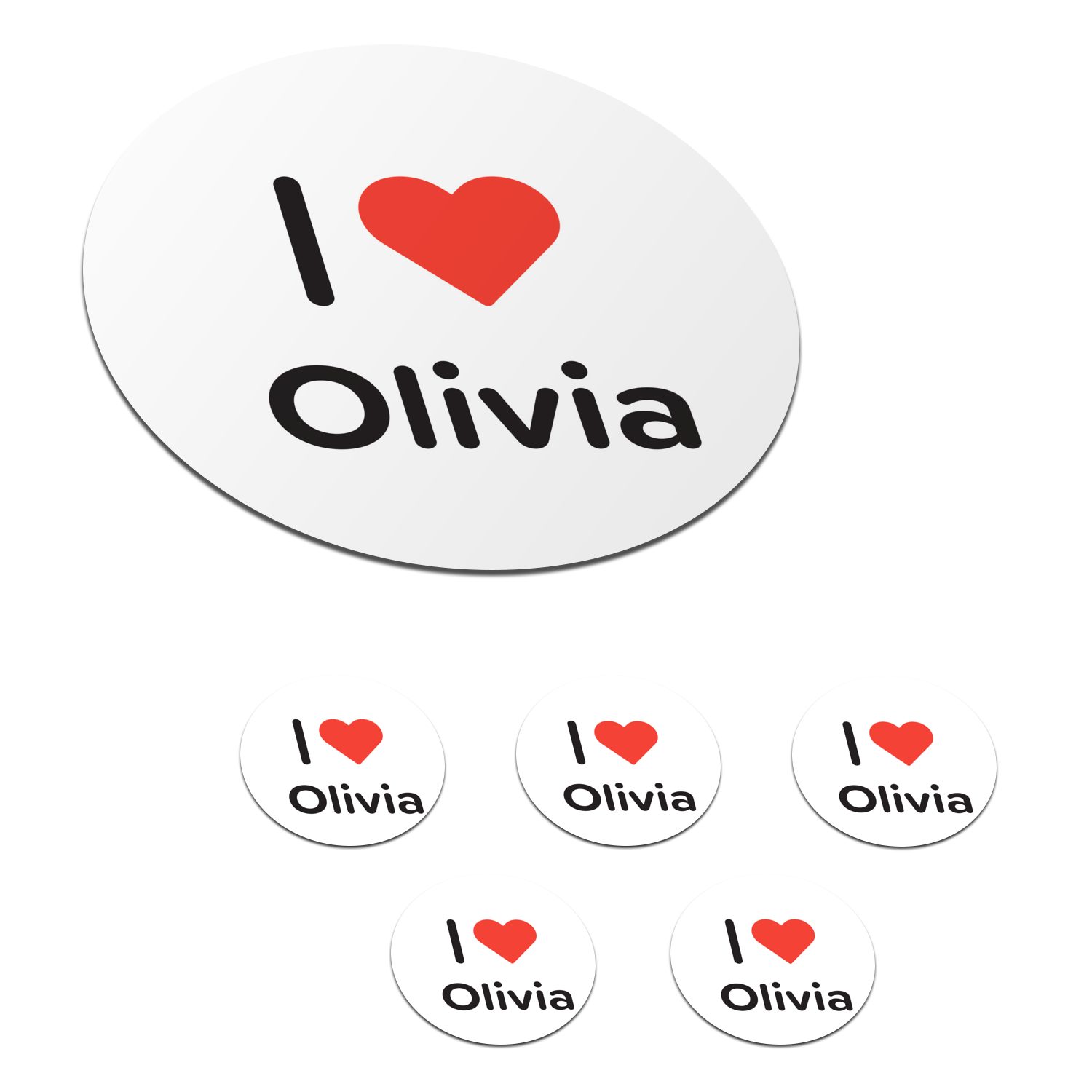 - Olivia Glasuntersetzer für Zubehör - Gläser, 6-tlg., Tasse, Getränkeuntersetzer, liebe Mädchen, Korkuntersetzer, Ich Tassenuntersetzer, MuchoWow Becher