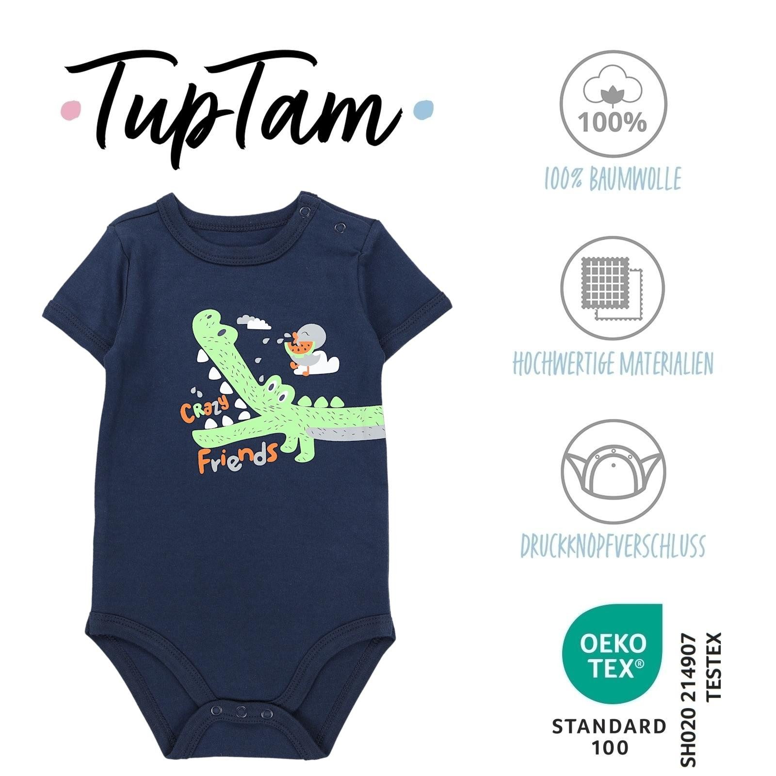 TupTam Kurzarmbody TupTam Jungen Baby Body Kurzarm in Unifarben - 5er Pack