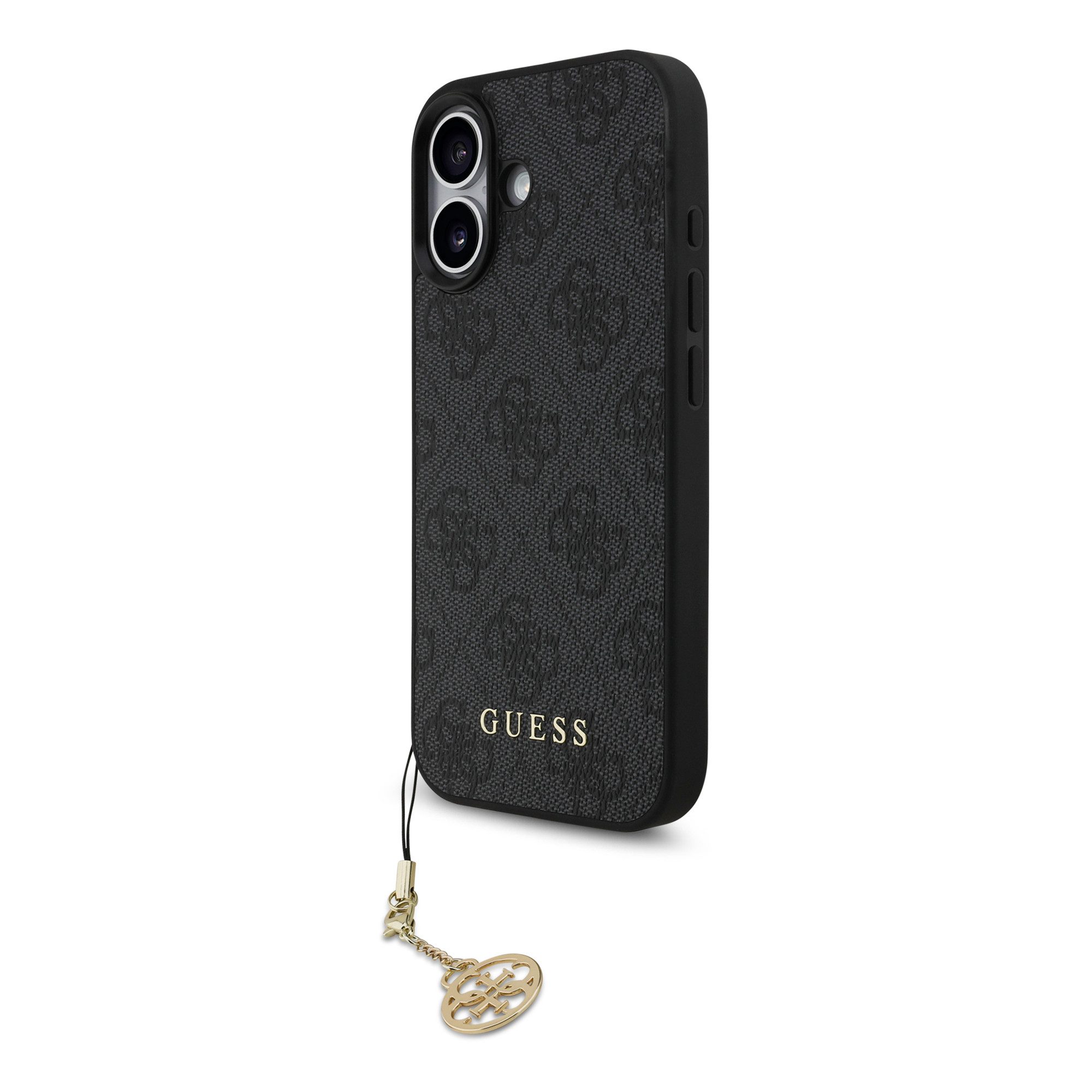 Guess Handyhülle GUESS Case für iPhone 17 Charm Anhänger Handyhülle Cover schwarz