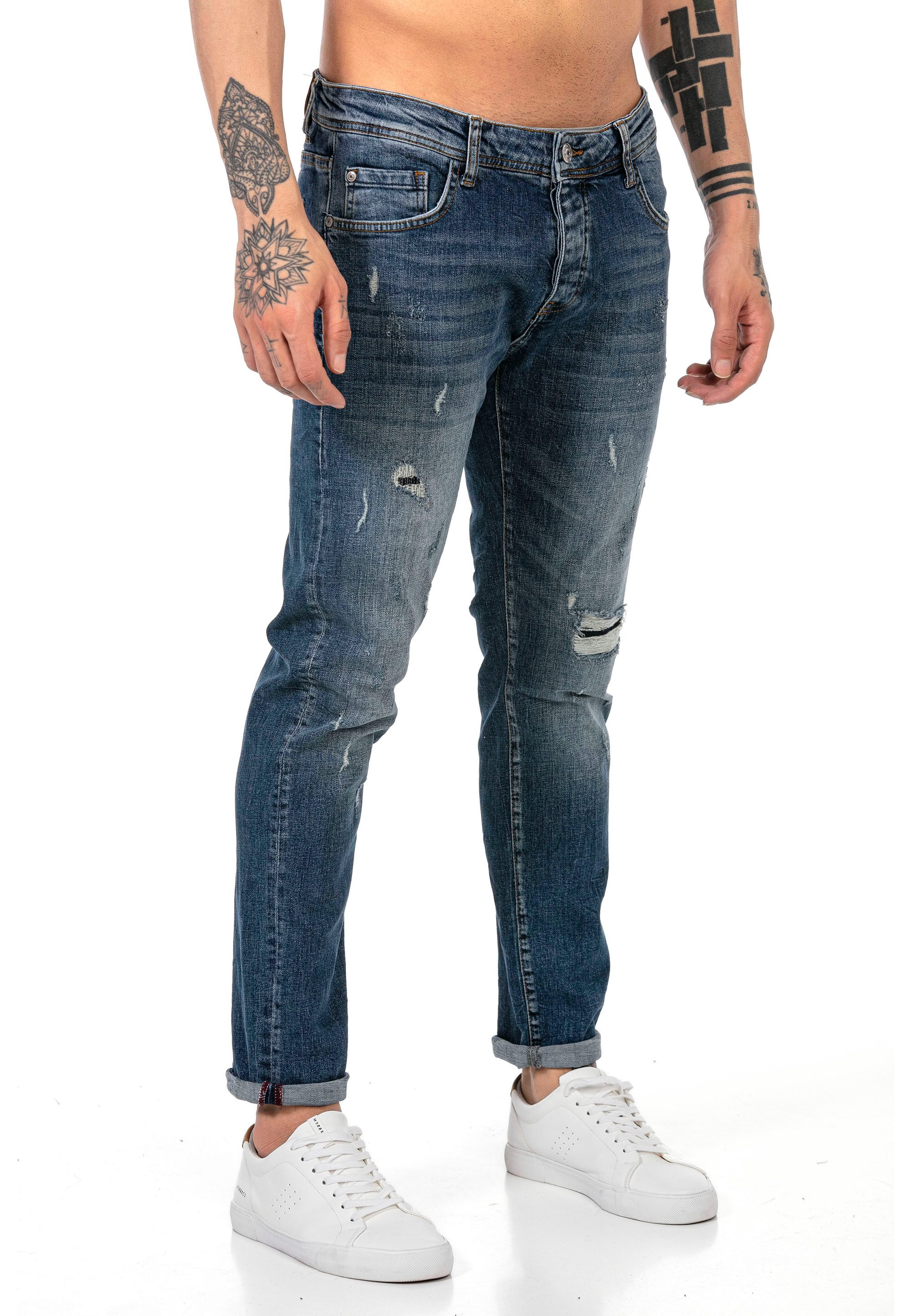 RedBridge Slim-fit-Jeans im Used Look mit modischen Details für Alltag und günstig online kaufen