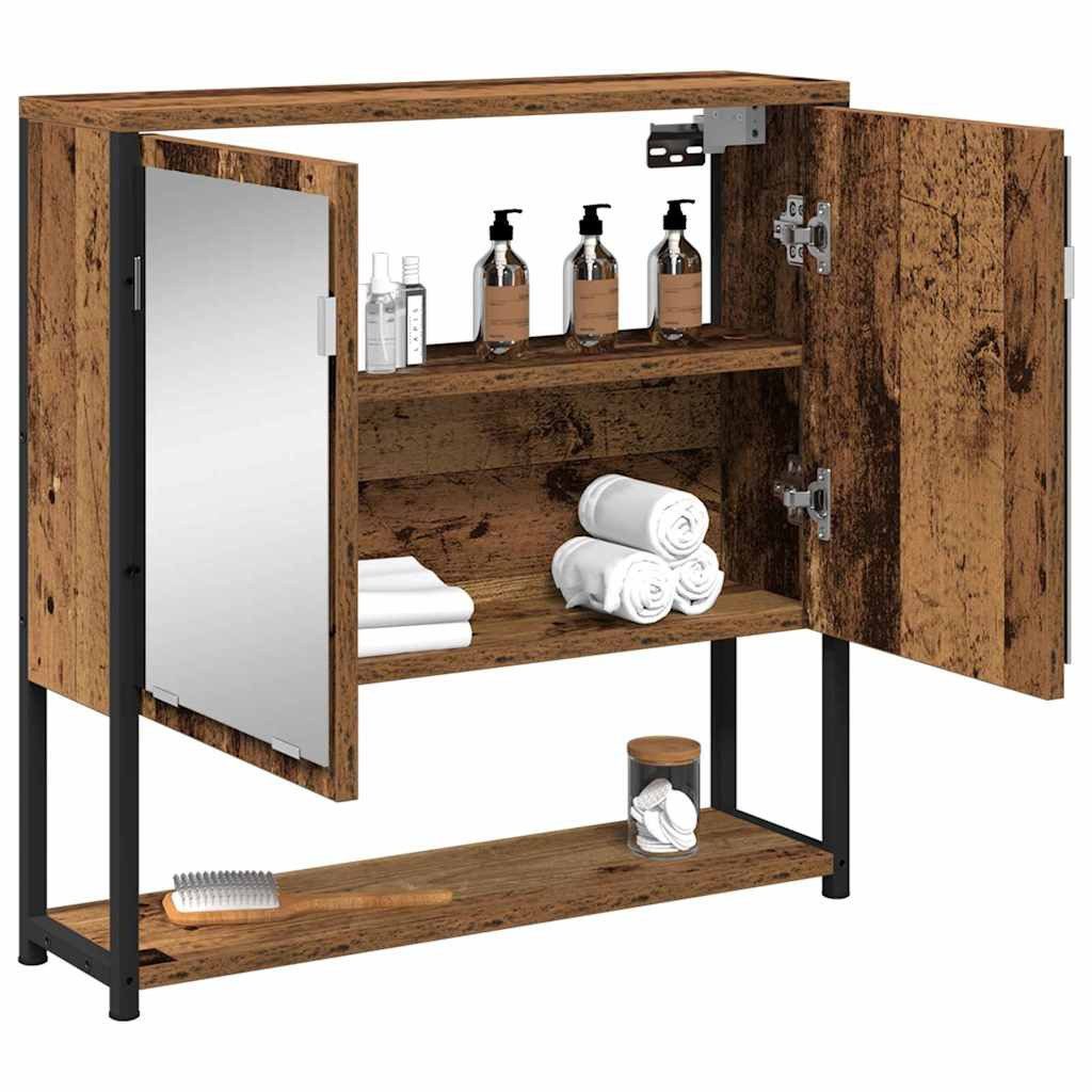 vidaXL Badezimmerspiegelschrank Spiegelschrank mit Regal Altholz 60 x 16 x günstig online kaufen