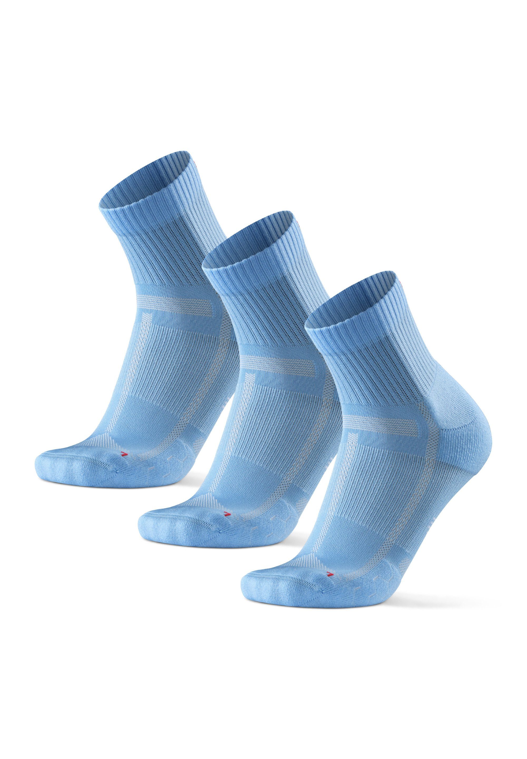 DANISH ENDURANCE Laufsocken Long Distance Running Socks (Packung, 3-Paar) Anti-Blasen, Technisch light blue | Socken