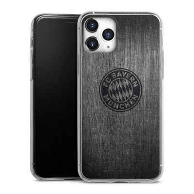 DeinDesign Handyhülle Metallic Look FCB FC Bayern München Metalllook FCB Logo einfarbig, Apple iPhone 11 Pro Slim Case Silikon Hülle Ultra Dünn Schutzhülle