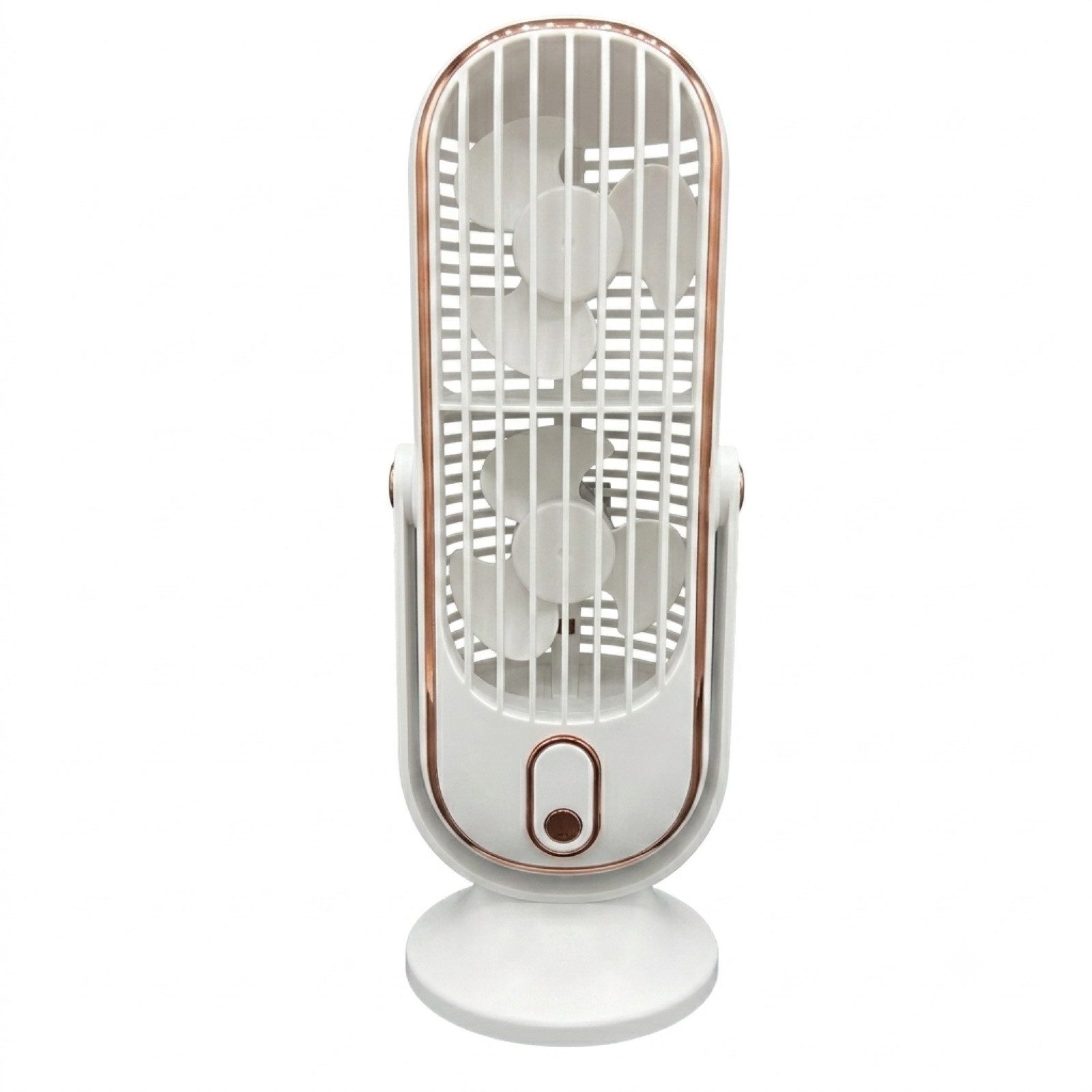HAC24 Tischventilator Mobiler Akku Tischlüfter Ventilator, Dual-Rotor 5 Windstärken 360° verstellbar LED-Display wiederaufladbar