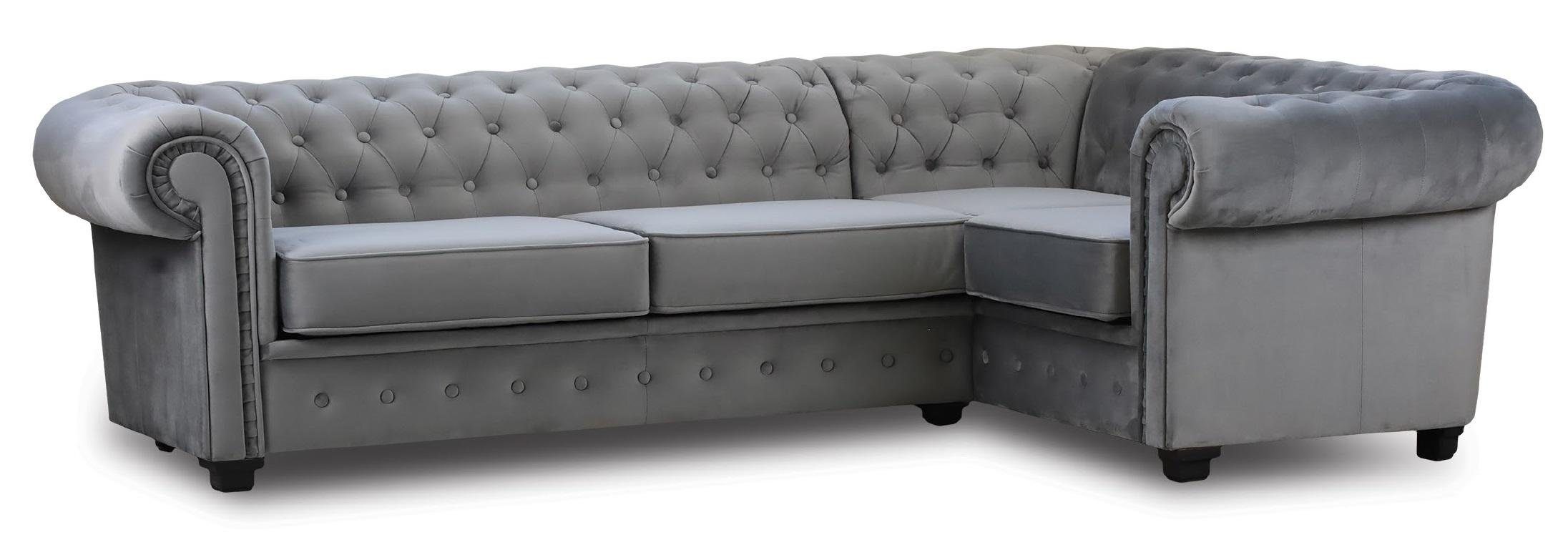 JVmoebel Ecksofa, Ecksofa Couch Polster Möbel Luxus Stoff Samt Möbel Einrichtung