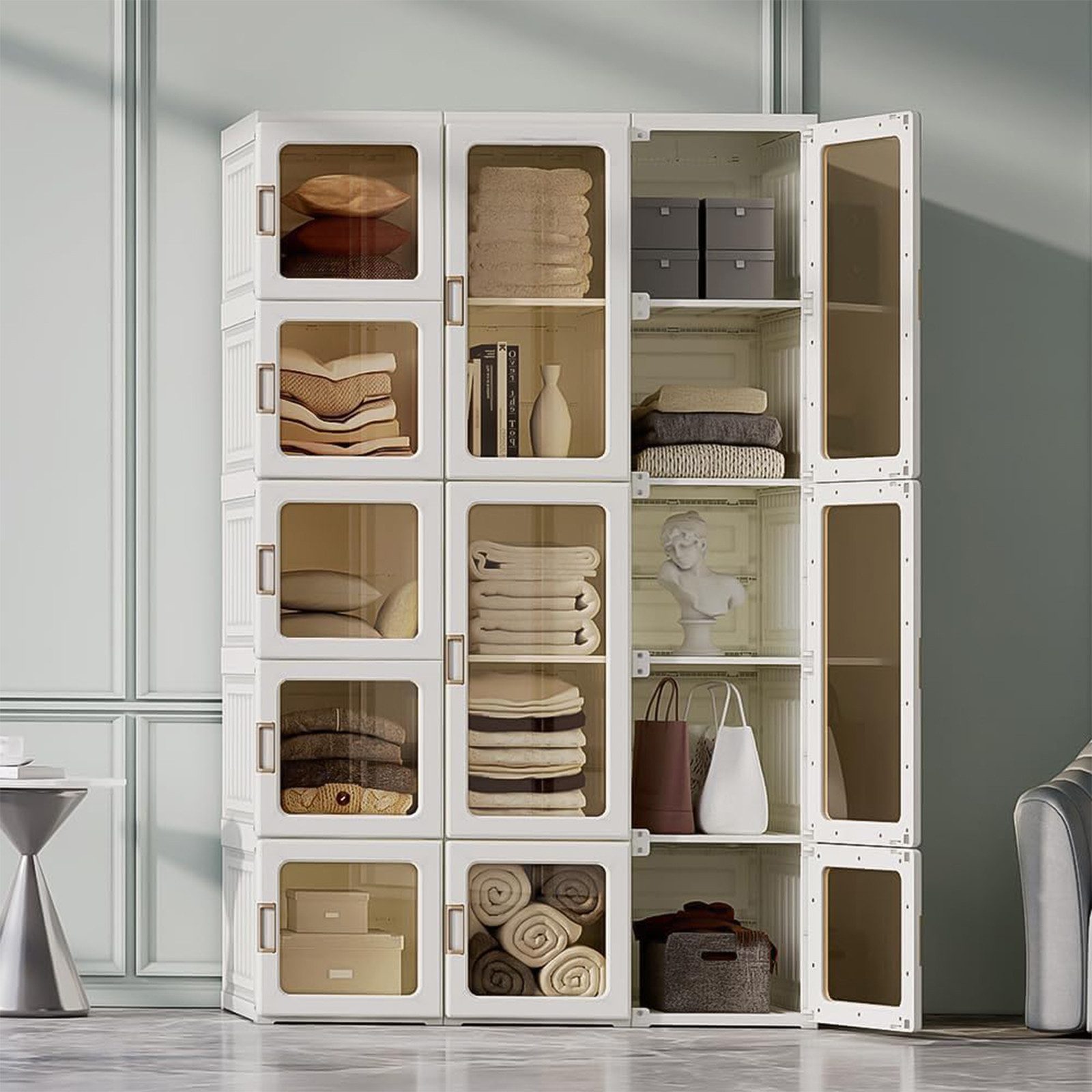 Dripex Kleiderschrank Faltbarer Schrank Mehrzweckschrank mit günstig online kaufen