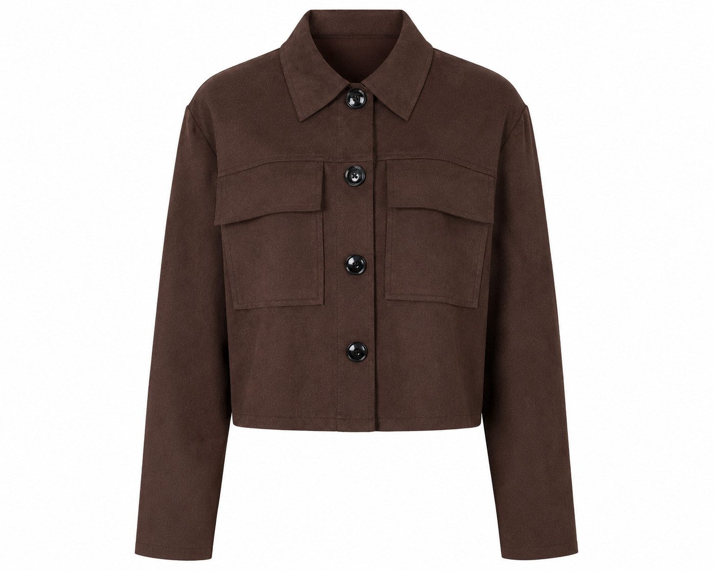 ITALY VIBES Jackenblazer - Velours-Hemdjacke - modischer kurz Blazer für Damen ONE SIZE - passend für Größen XS - M