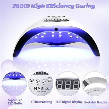 Bifurcation Lichthärtungsgerät UV-LED-Nagellampe, 280 W LED-Gel-Nagellampe, 1-tlg.