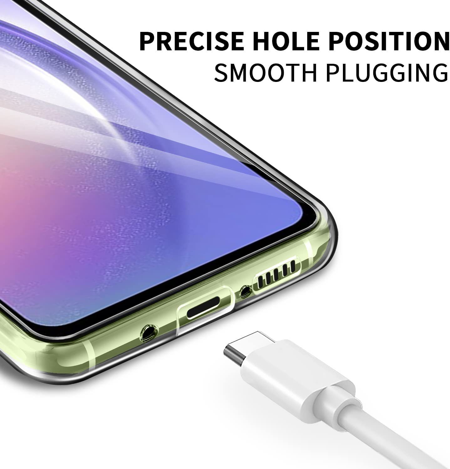 MSM Handyhülle Hülle für Samsung Galaxy A14 5G Silikon Schutz Tasche Klar Slim