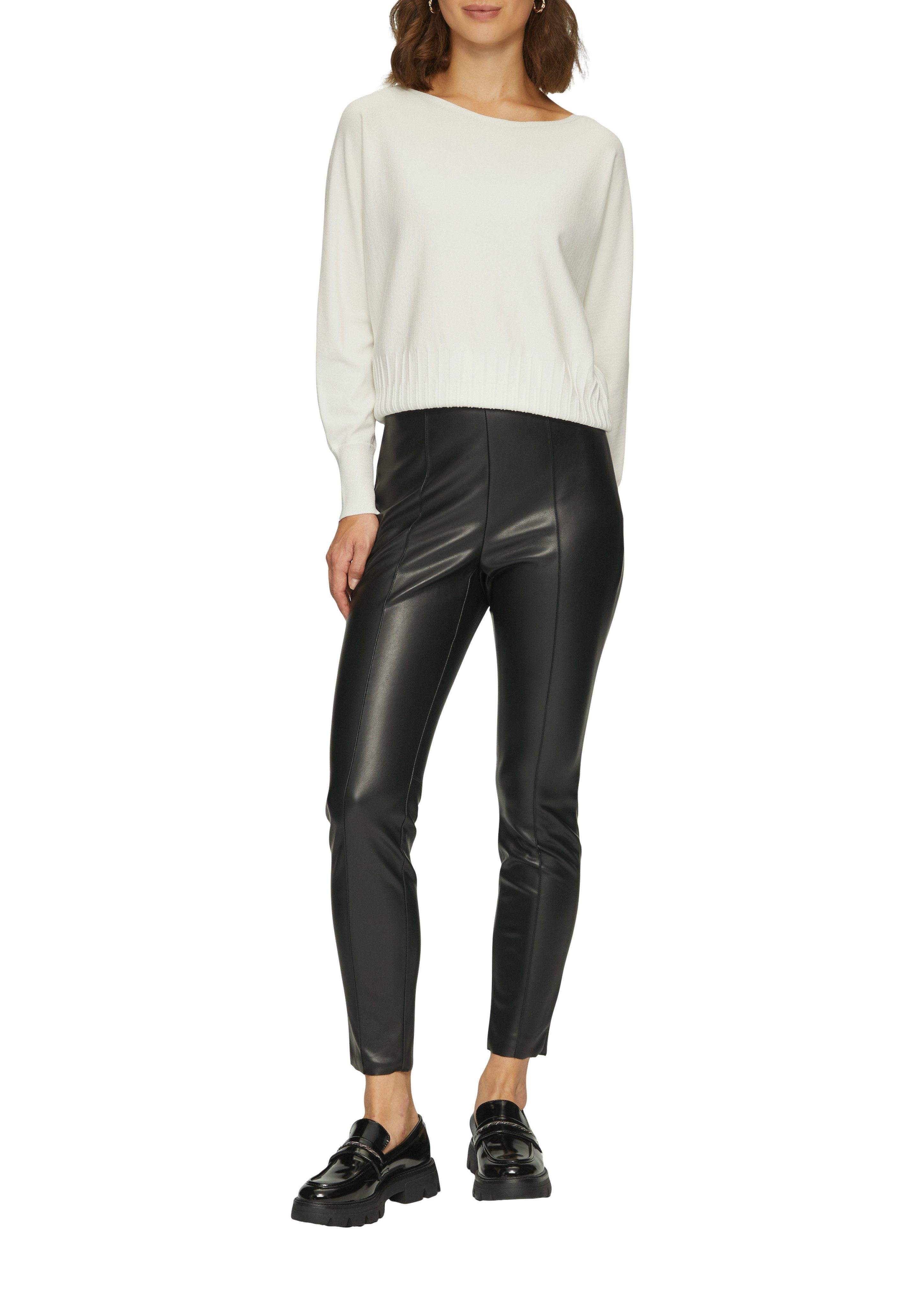 s.Oliver BLACK LABEL Strickpullover mit Strukturmuster am Saum günstig online kaufen