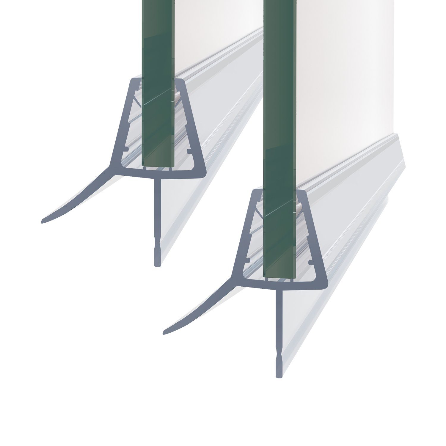 Duschdichtung 2 Set Ersatzdichtung Duschdichtungen Duschtürdichtung für 4/5/6mm Glas
