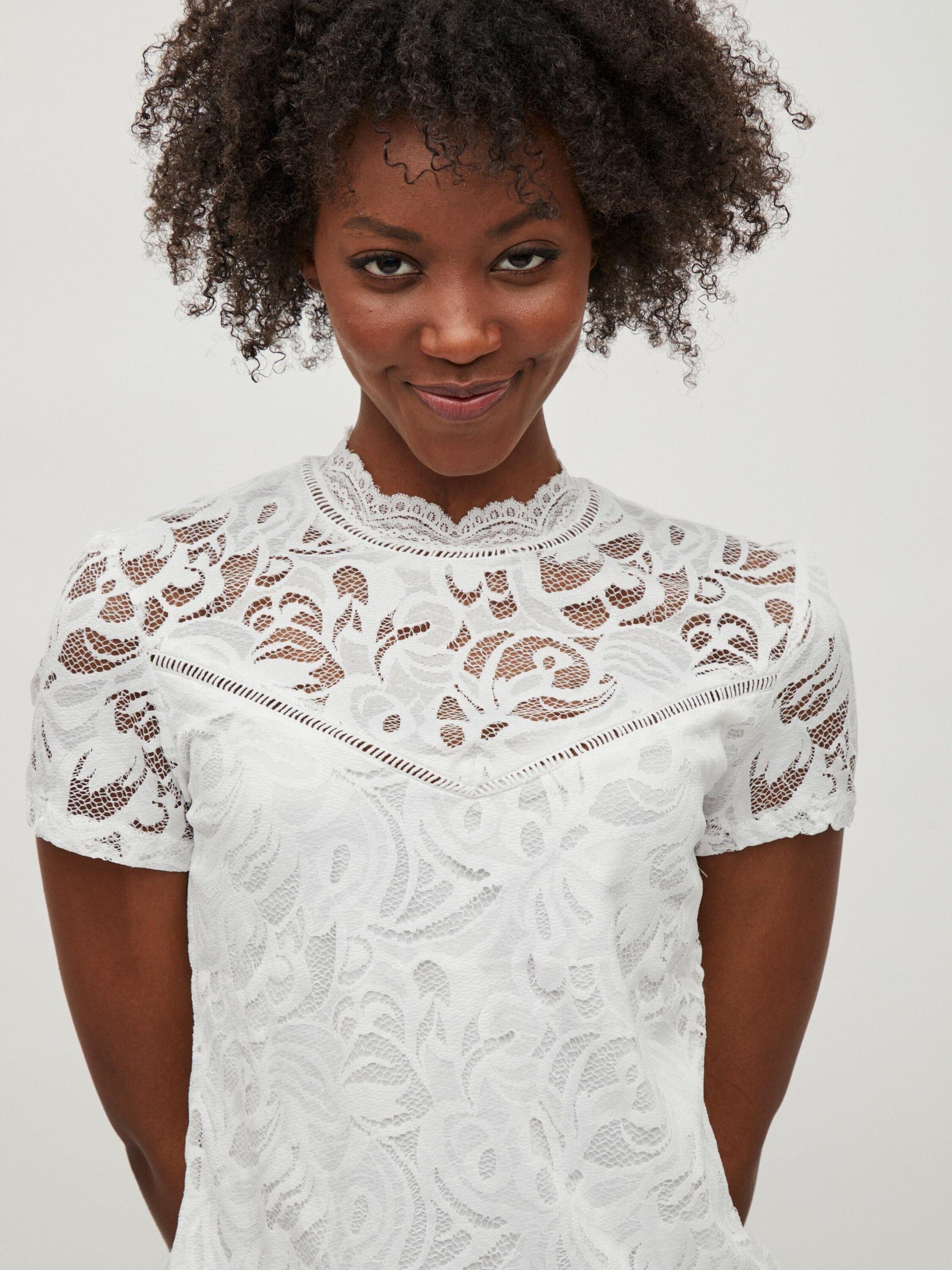 Vila Kurzarmbluse Stasia (1-tlg) Spitze