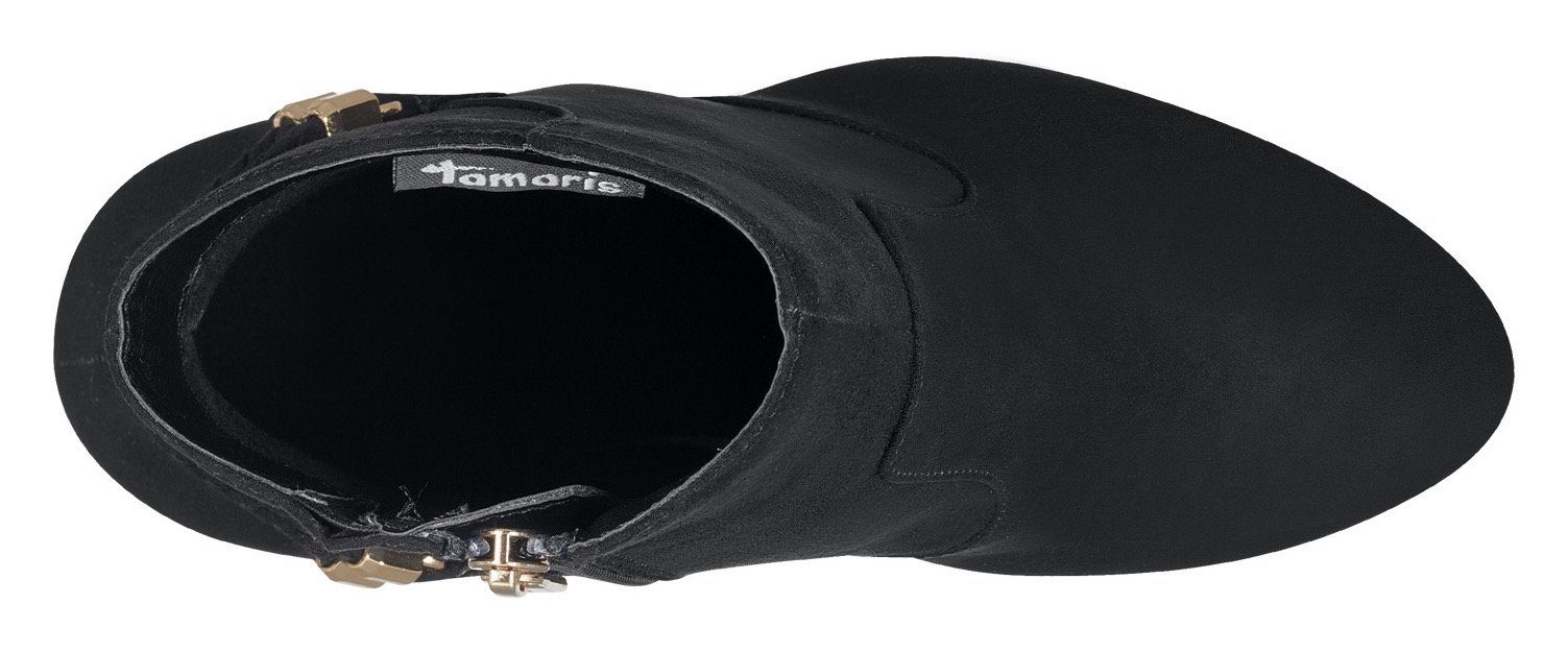 Tamaris High-Heel-Stiefelette mit Schmuckelement an der Ferse