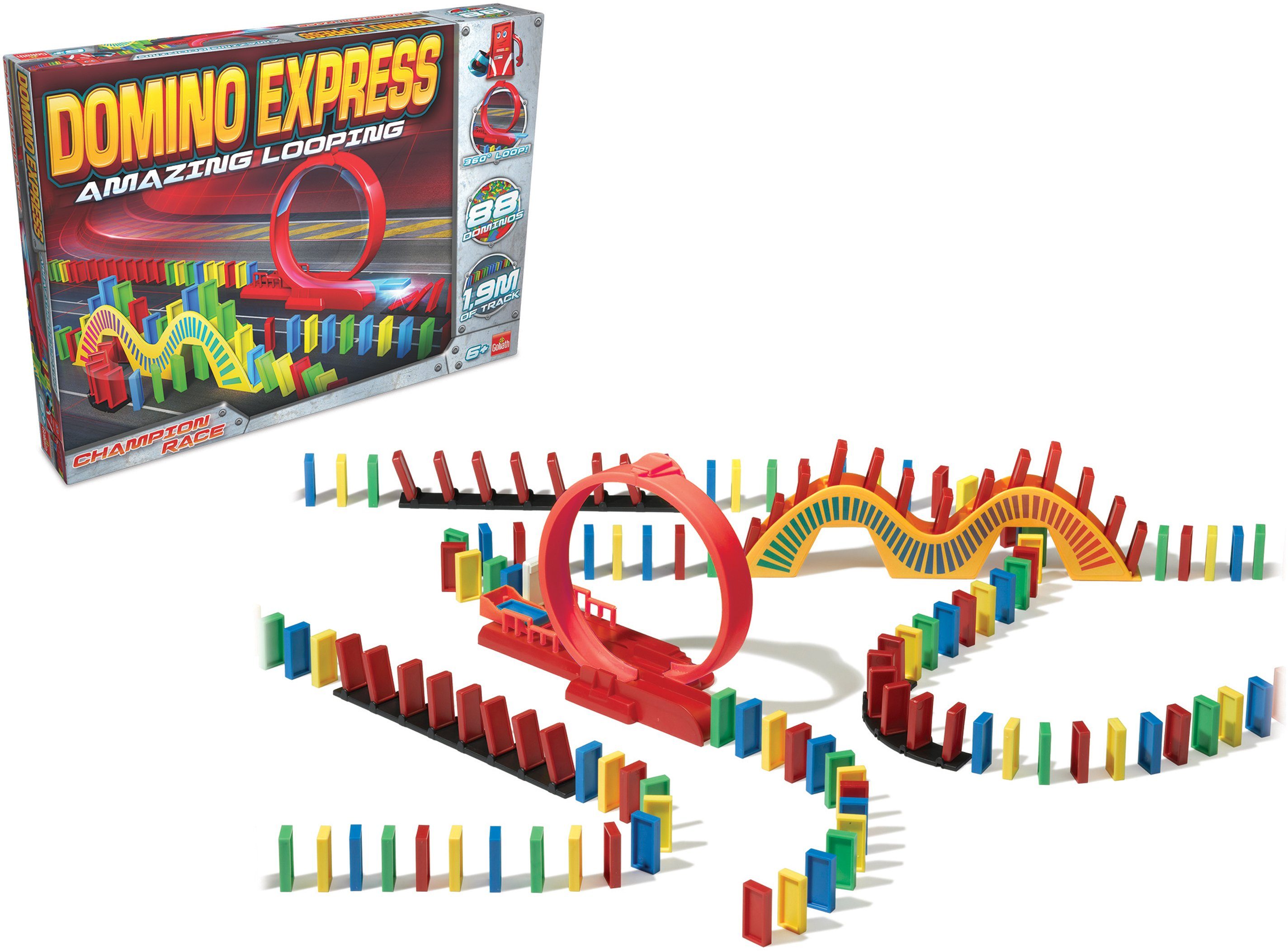 Goliath® Spiel, Domino Express Amazing Looping, mit Hindernissen