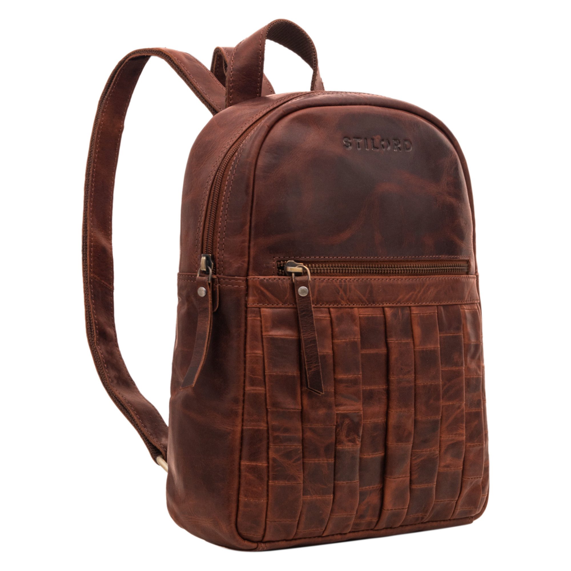 Cityrucksack "Ilda" Lederrucksack Damen klein