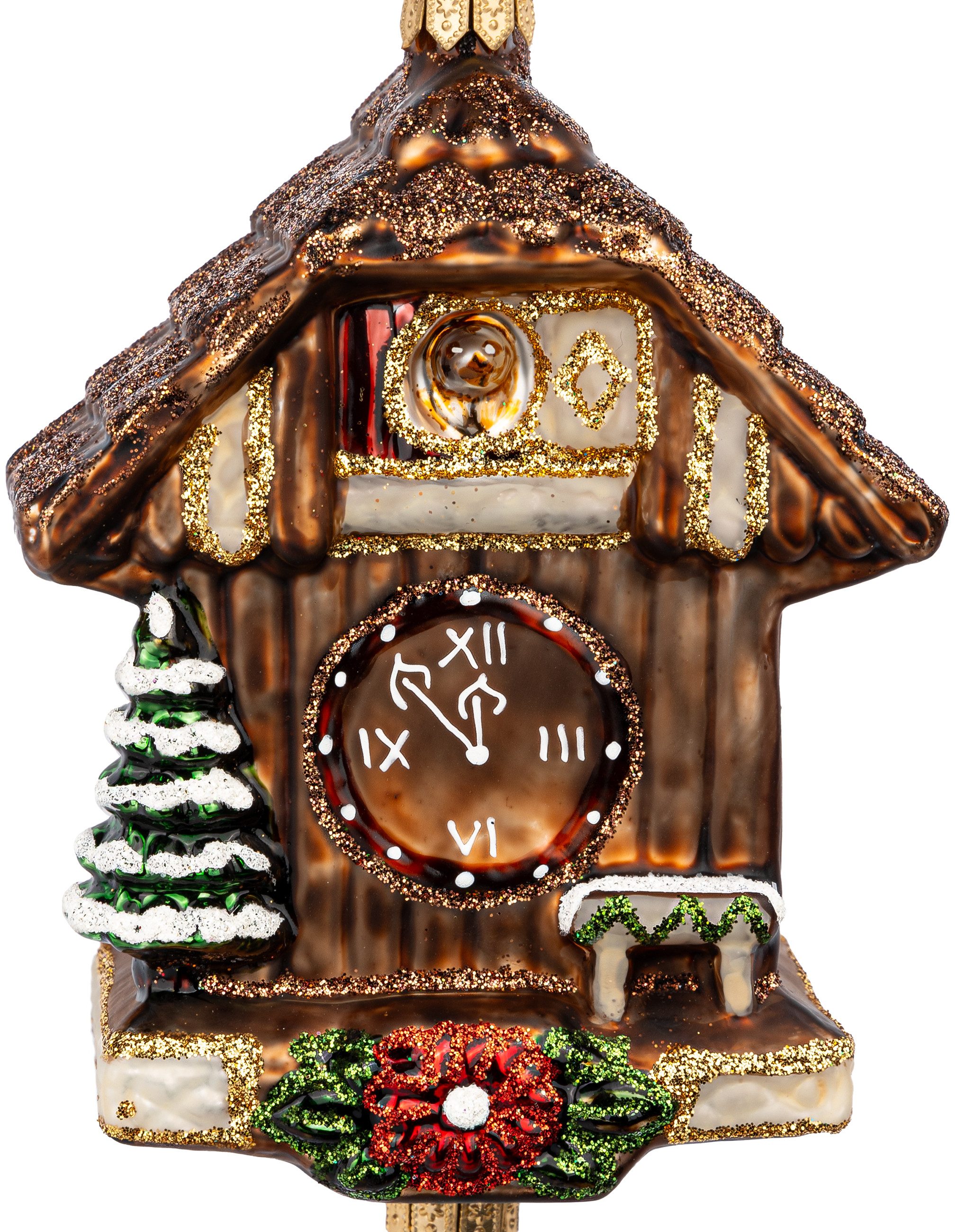 SIKORA Christbaumschmuck Kuckucksuhr besondere Weihnachtskugel Glas Figur A günstig online kaufen