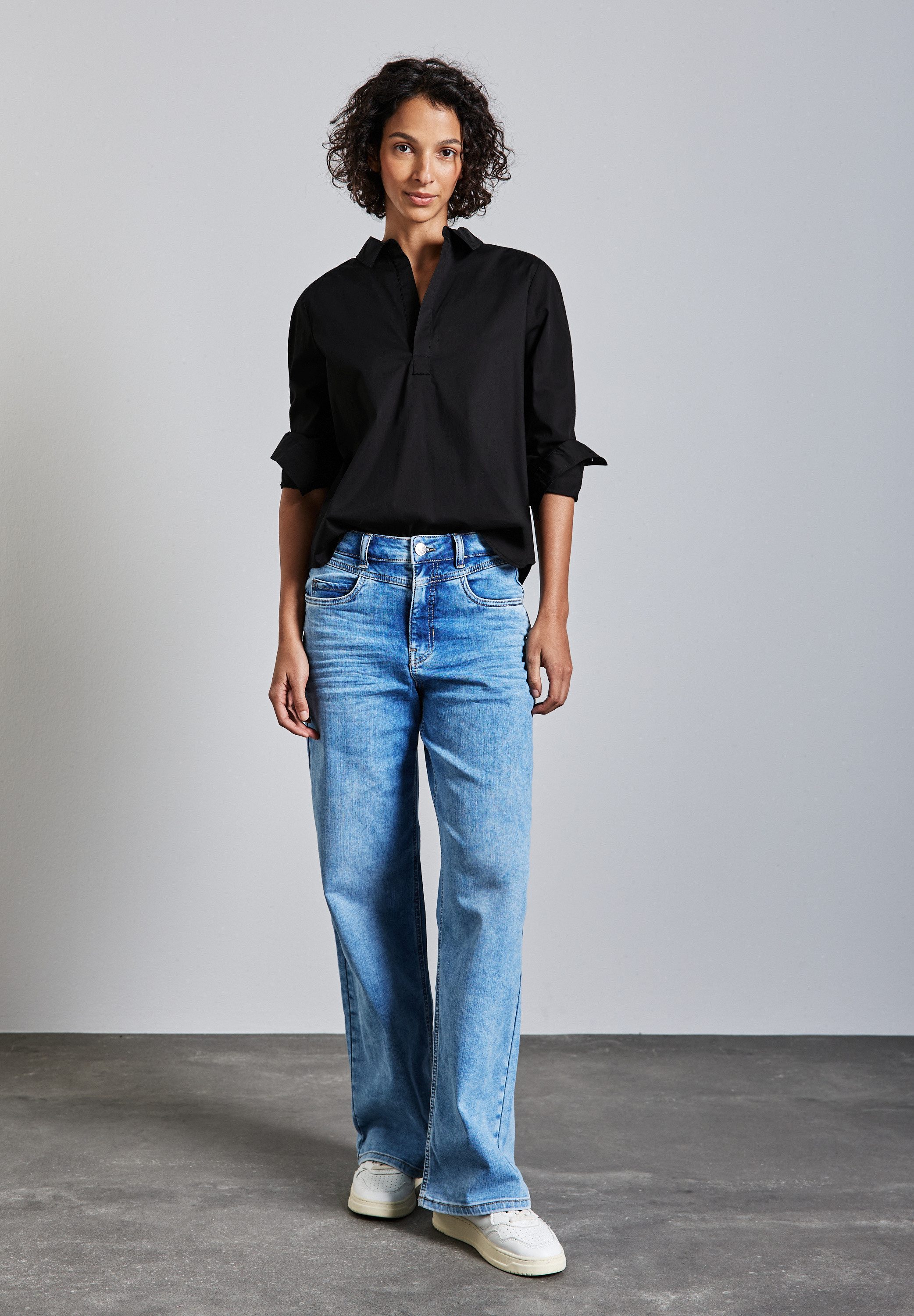 STREET ONE Langarmbluse im soften Baumwoll-Mix