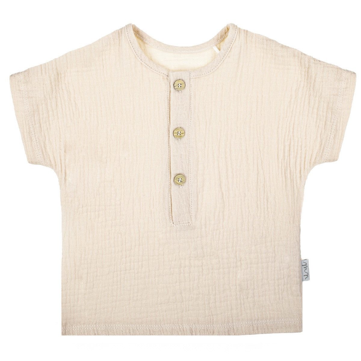 Bamar Nicol Blusenshirt Musselin Baumwollshirt für Jungen in Beige(207252)