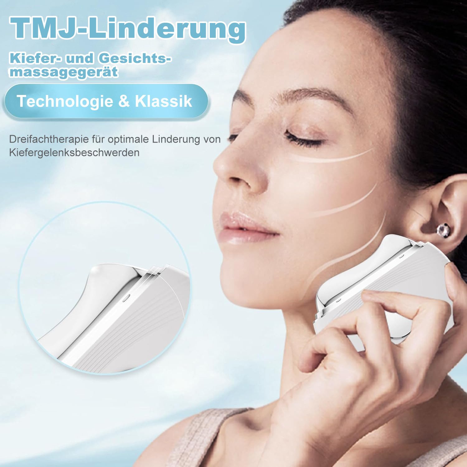 COOL-i ® Dermaroller EMS Gua Sha Gesichtsmassagegerät,LED Lichttherapie (Rot/Blau/Violett), 3 Vibrationsmodi, LCD & LED-Licht (Rot/Blau/Violett) für Hautpflege