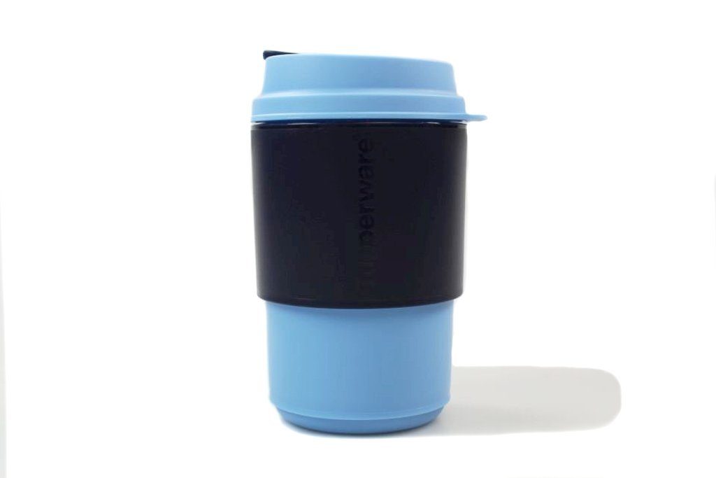 Tupperware To Go Becher 350 Ml – Hellblau/gelb, Spülmaschinenfest, Perfekt Für Kaffee Unterwegs