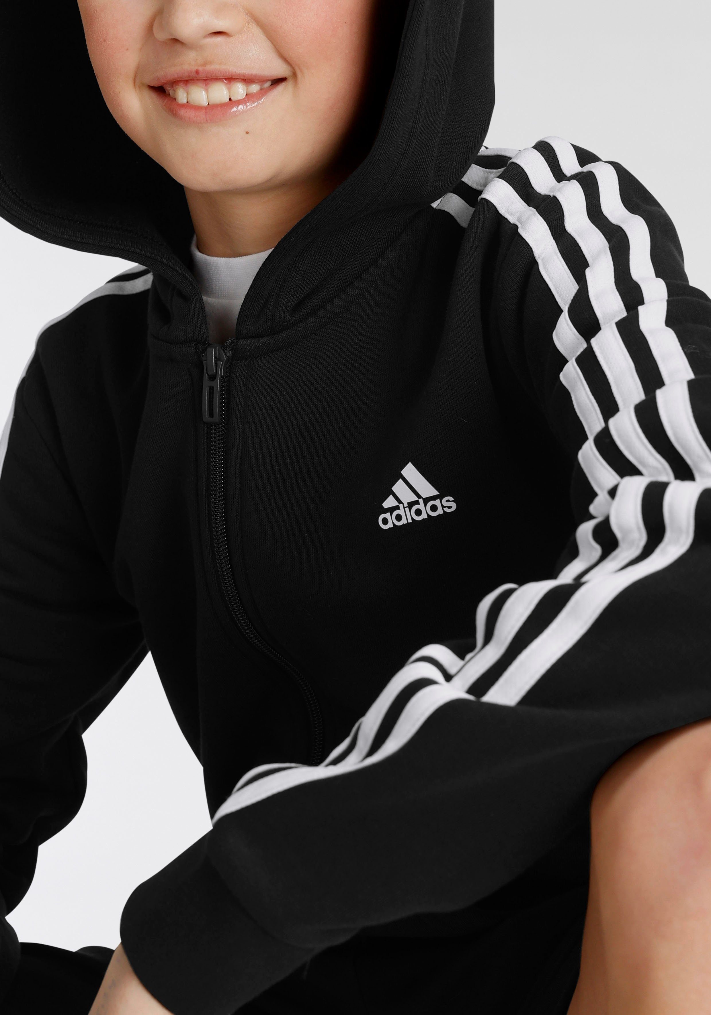 Sportswear adidas 3S HOOD black-white Kapuzensweatshirt FZ U FL
