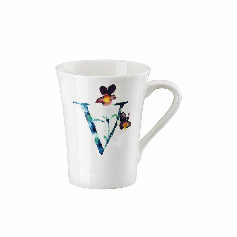 Hutschenreuther Becher Flower Alphabet V - Viola, 400 ml, Bone China