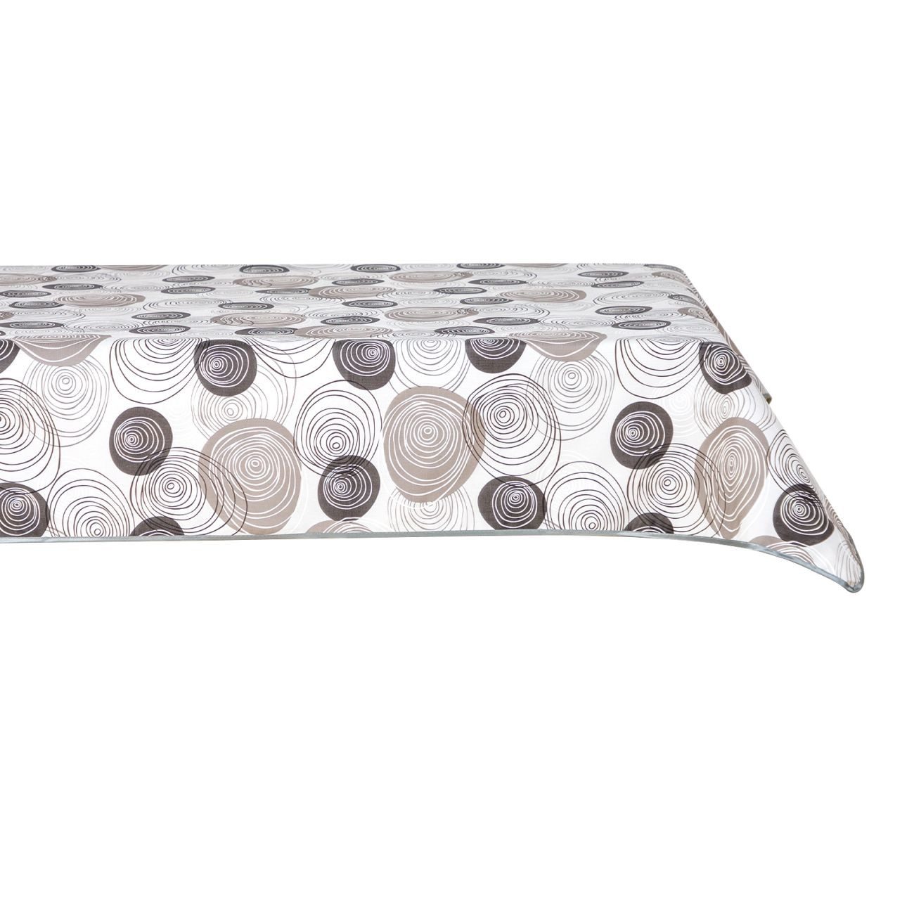 texpot Tischdecke Wachstuch graue Kringel abwischbar Wachstuchtischdecke (1 günstig online kaufen