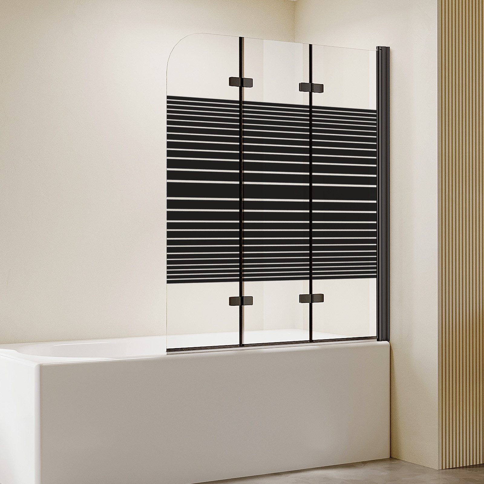 AmuseVera Badewannenfaltwand Duschwand für Badewanne Badewannenaufsatz 3 te günstig online kaufen