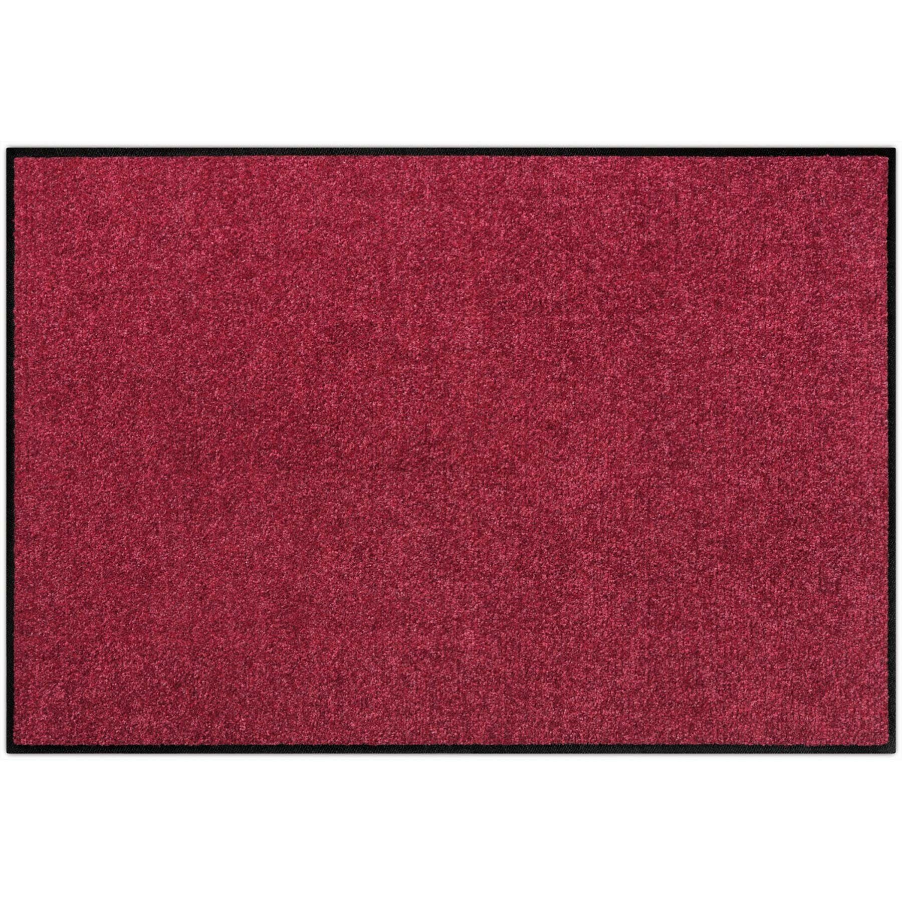 Salonloewe Fußmatte Fußmatte 75x120 Uni Weinrot, Eingangsmatte groß, Höhe: 750 mm