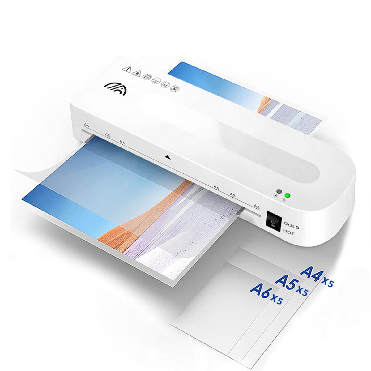 autolock Laminiergerät Laminiergerät A4 Laminator mit 10 Laminierfolien, Laminiermaschine 1-2 Minuten Aufwärmzeit für Büro, Schule