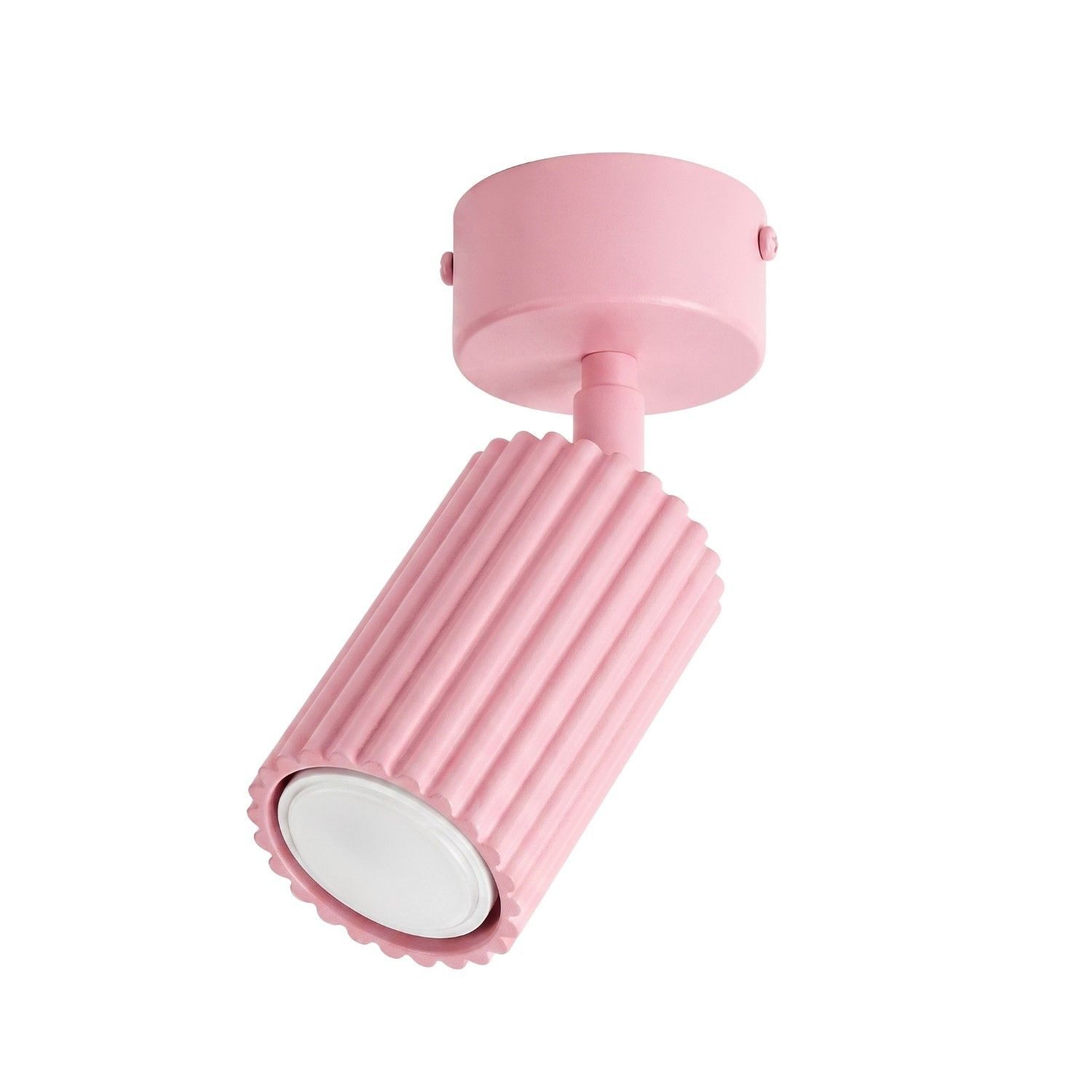 Licht-Erlebnisse Deckenstrahler BERTA, ohne Leuchtmittel, Aluminium GU10 verstellbar 6.5 cm breit Rosa Modern