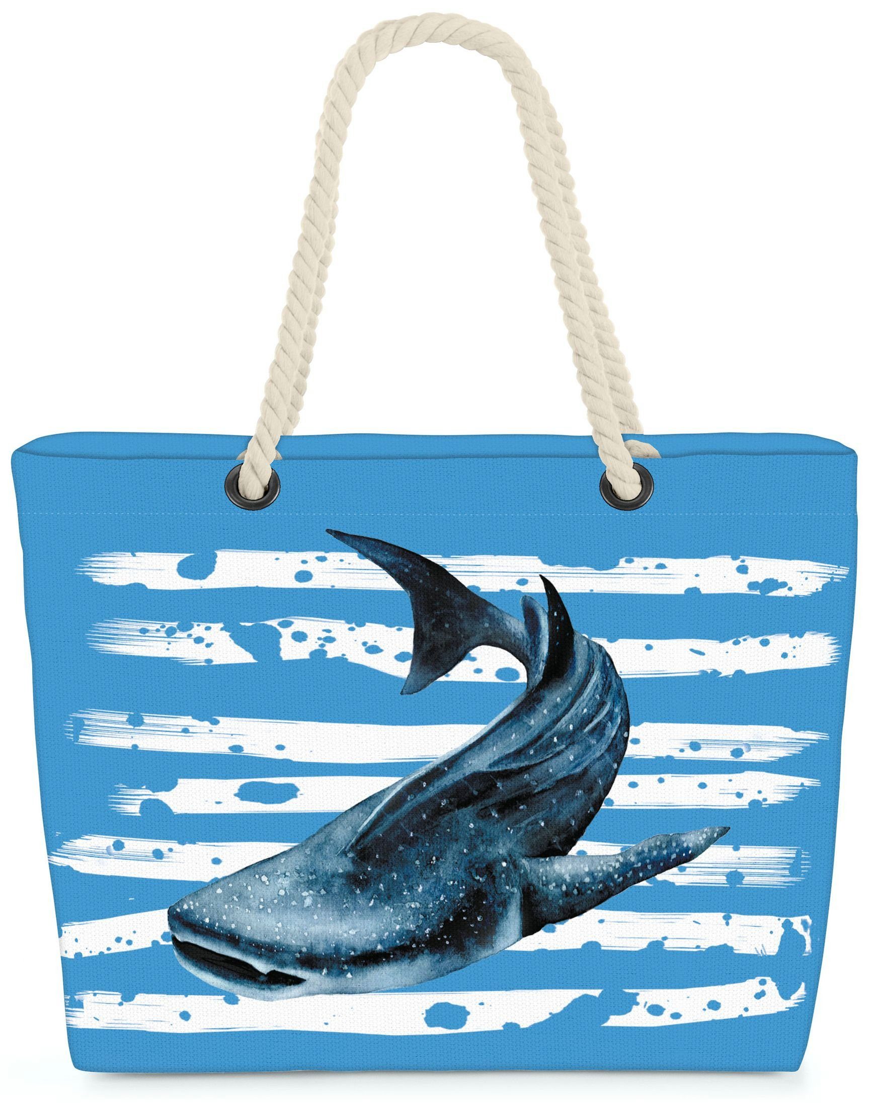 VOID Strandtasche (1-tlg), Walhai Meer Fisch Strand Urlaub See blau