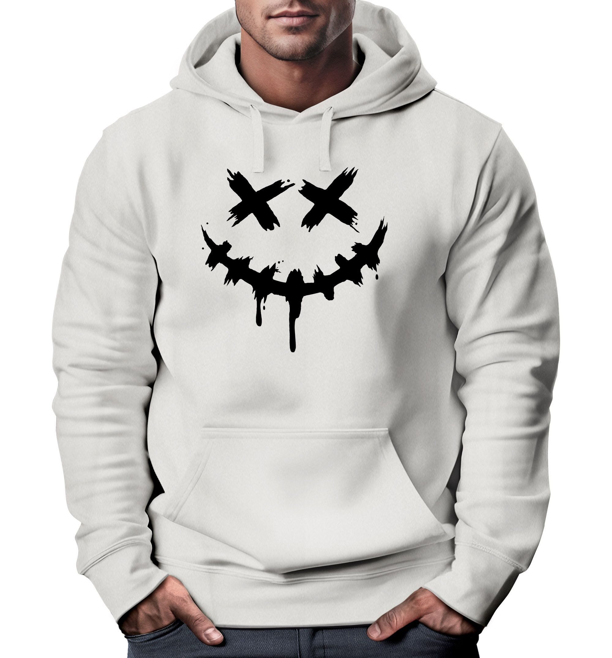 Neverless Hoodie Hoodie Herren Bedruckt Techwear günstig online kaufen