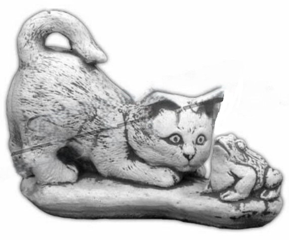 Skulptur Garten Dekoration Katze Statue Skulptur Figuren Skulpturen Design 492