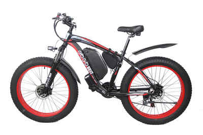 DOTMALL E-Bike GF700 26" Fat Tire Elektro-Mountainbike 1000W Dual Motor gogobest