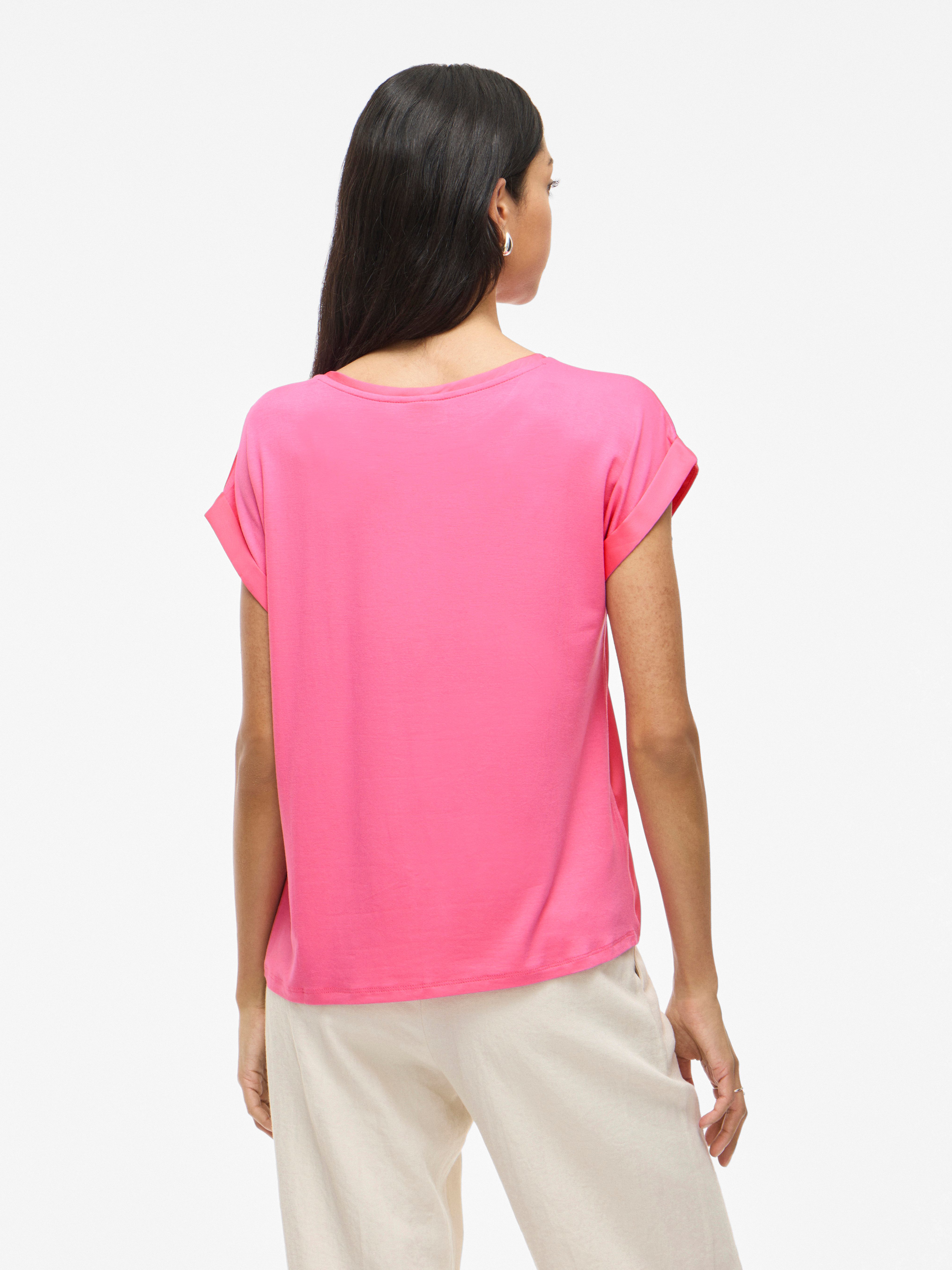 Vila Kurzarmshirt VIELLETTE S/S SATIN TOP günstig online kaufen
