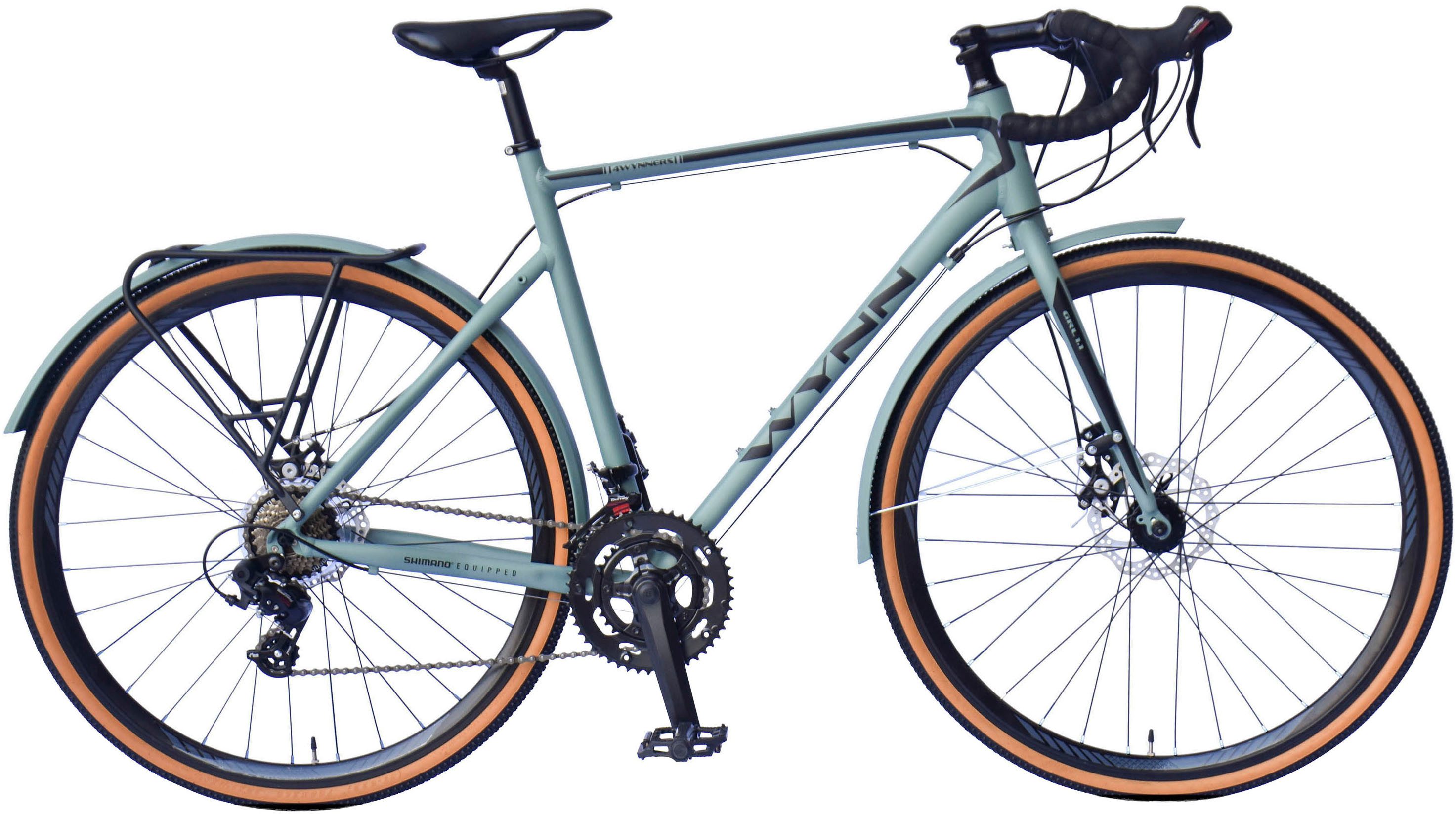 WYNN Gravelbike GRL1.1, 14 Gang Shimano Tourney Schaltwerk, Kettenschaltung