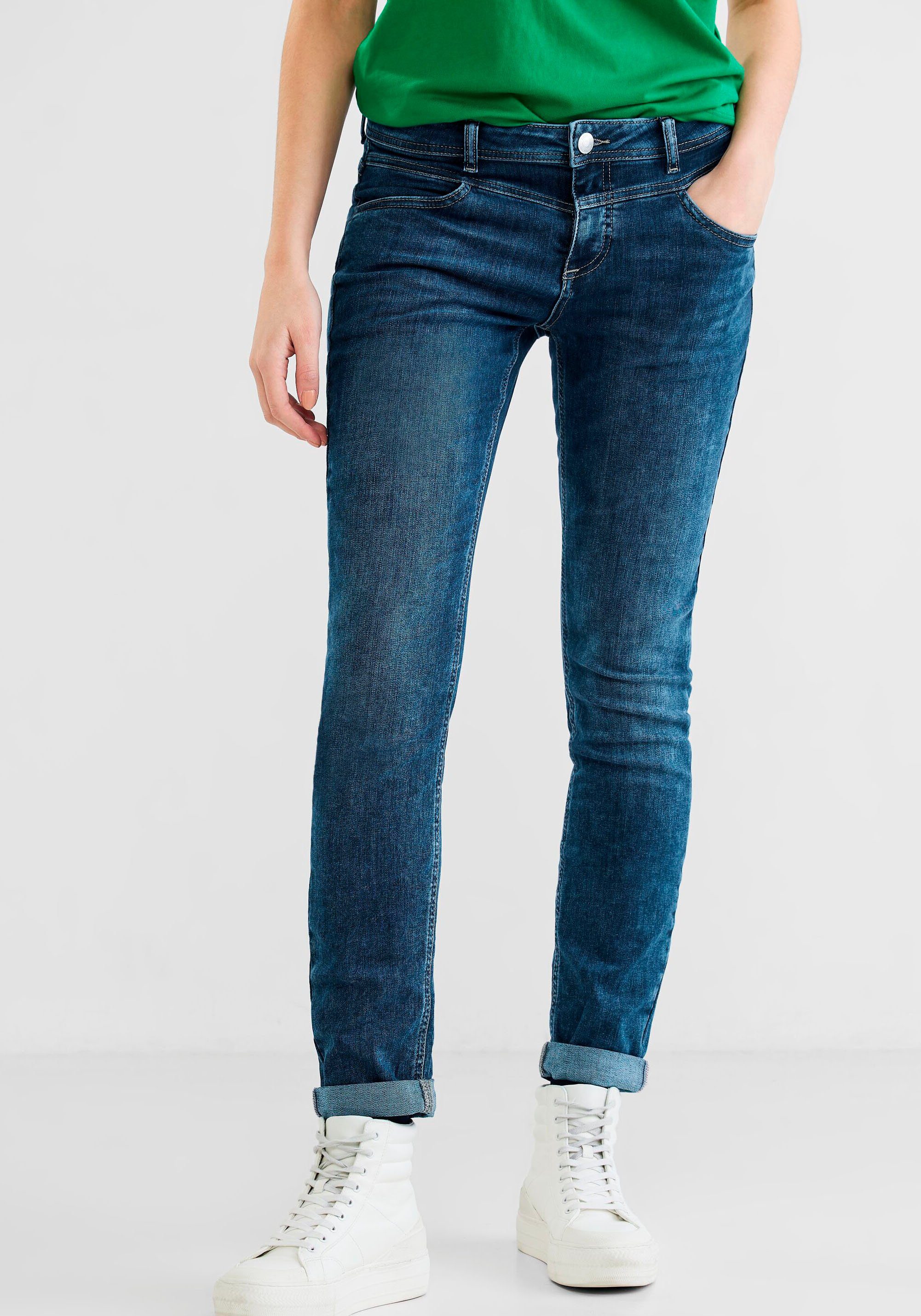Super günstig im Laden STREET ONE Slim-fit-Jeans im 4-Pocket-Style