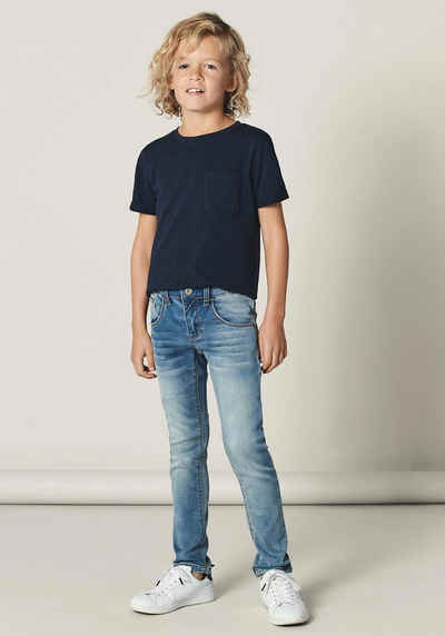 NAME IT Jungen Slim Fit Jeans Hose NITThomson dunkelblau Größe 92 bis 164 