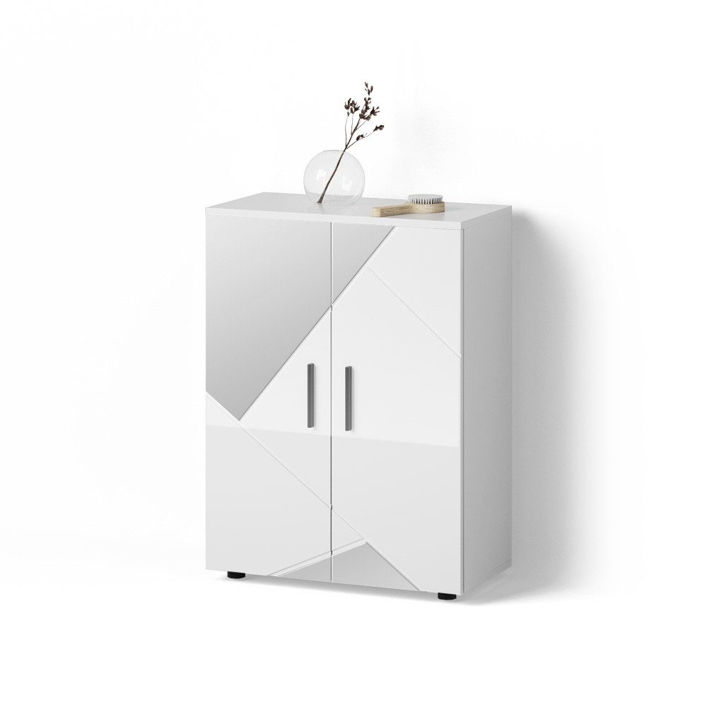 Livinity® Midischrank Ronco, Weiß Hochglanz mit günstig online kaufen