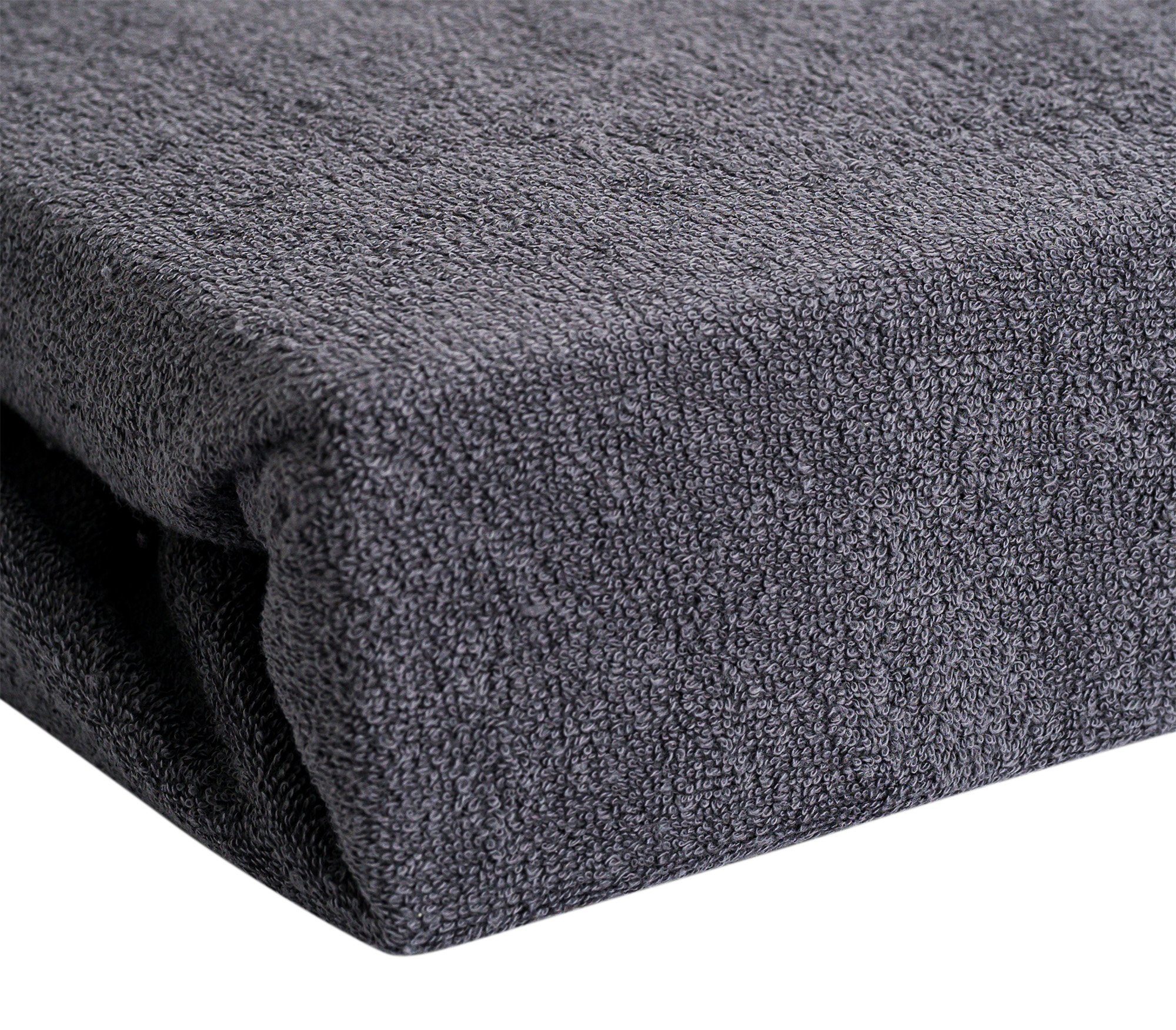 Hometex Premium Textiles Spannbettlaken aus Frottier Stoff bis 23 cm Steghöhe, Frottee, Gummizug: Rundumgummizug, Kuschelig warm und extra weich, ideal für die  – Bild 4 von 5