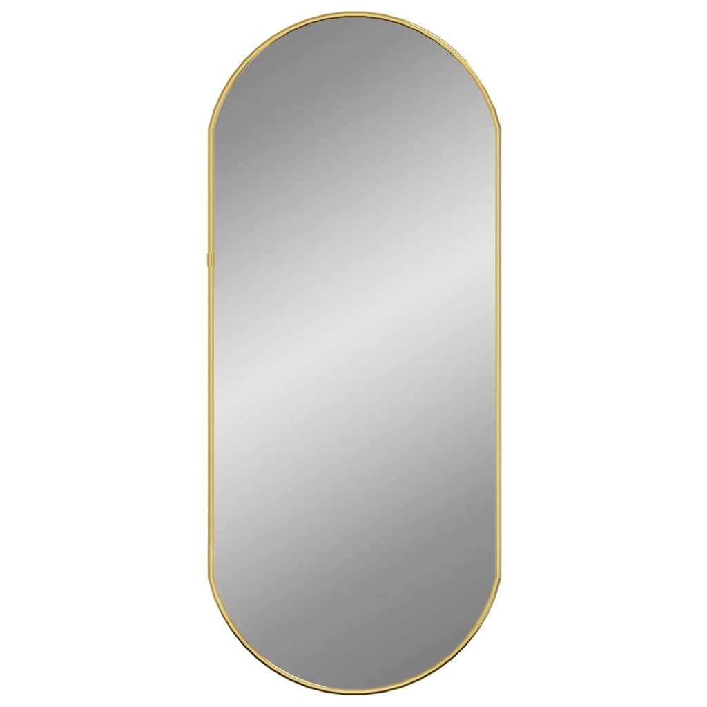 furnicato Wandspiegel Glas PVC 70 x 30 cm Golden (1-St), Scharfer Kosmetikspiegel mit 4 mm Glasstärke für das Badezimmer