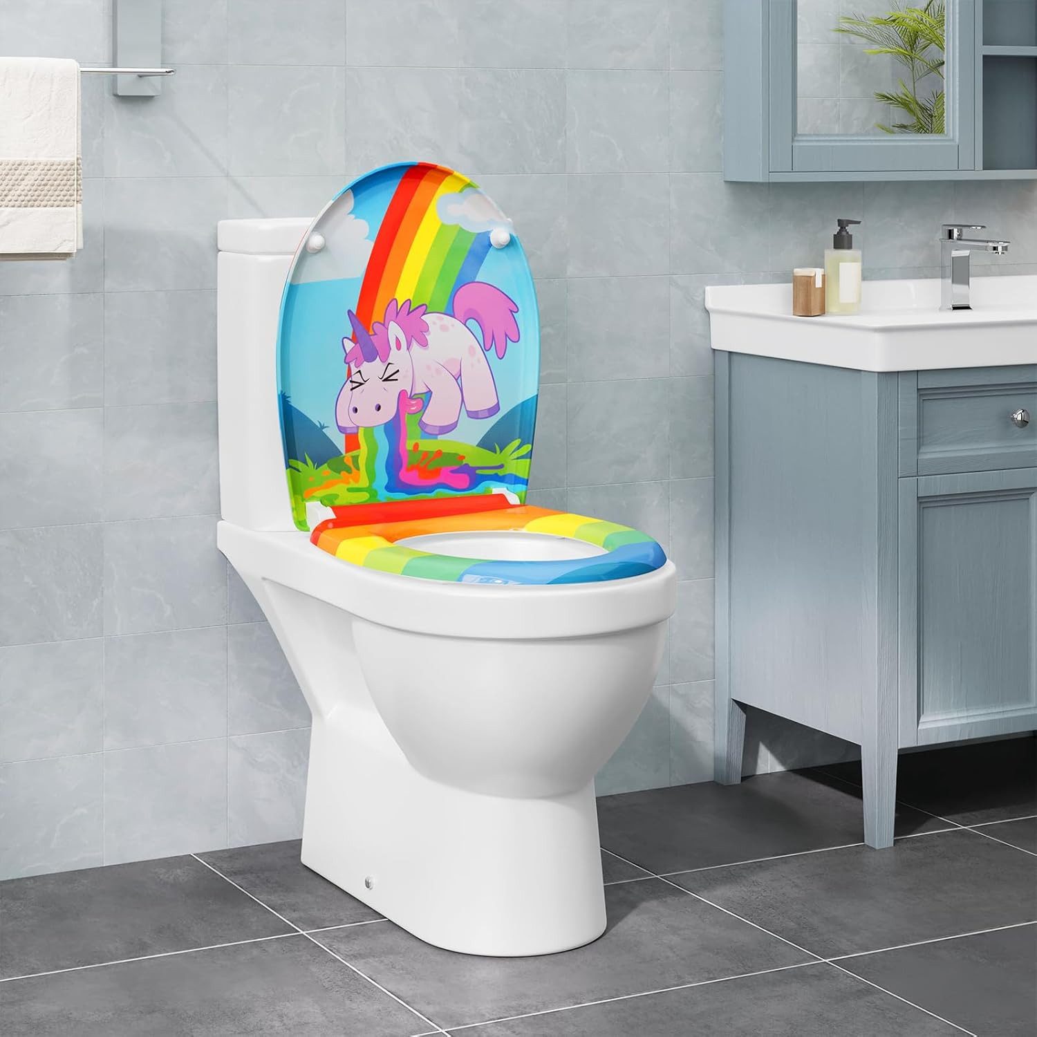 EUGAD WC-Sitz (1-St), Toilettendeckel mit Absenkautomatik O-förmige günstig online kaufen