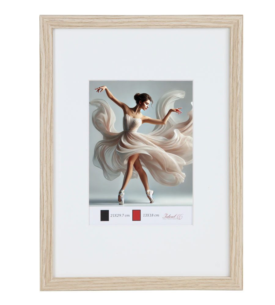 IDEAL TREND Bilderrahmen Holzbilderrahmen mit Passepartout Elegantes Design günstig online kaufen