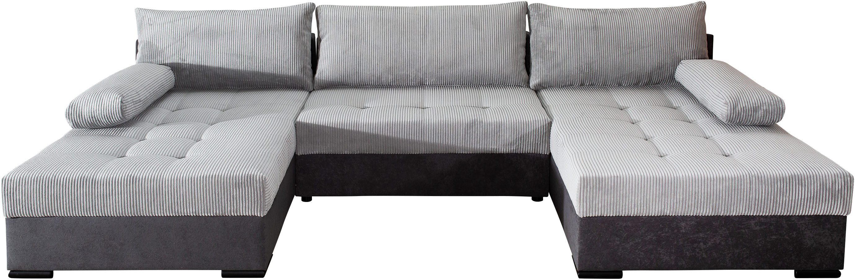 COLLECTION AB Wohnlandschaft "Josy, Breite 307 cm", 2 extra breiten Ottoman günstig online kaufen