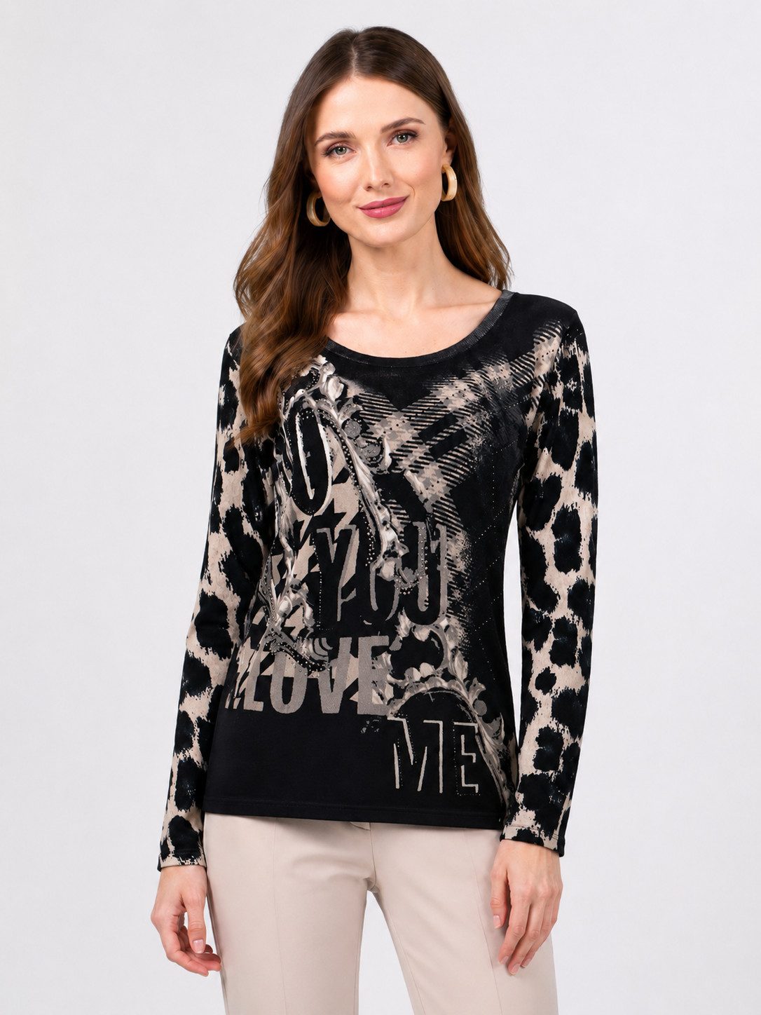 Passioni Strickpullover im Mustermix