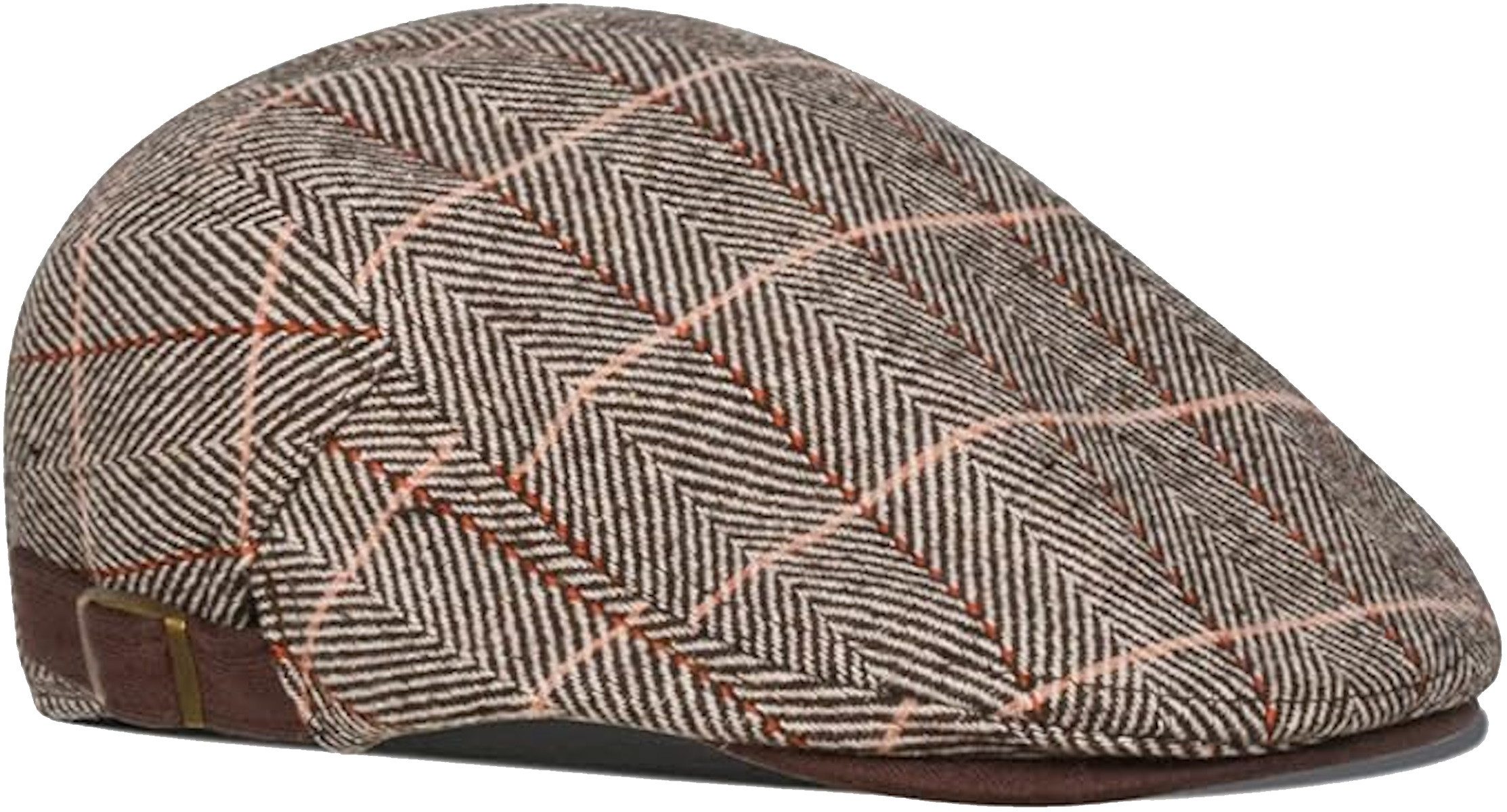 Sporty Flat Cap Schiebermütze Karo karierte Schirmmütze mit Schirm Barett